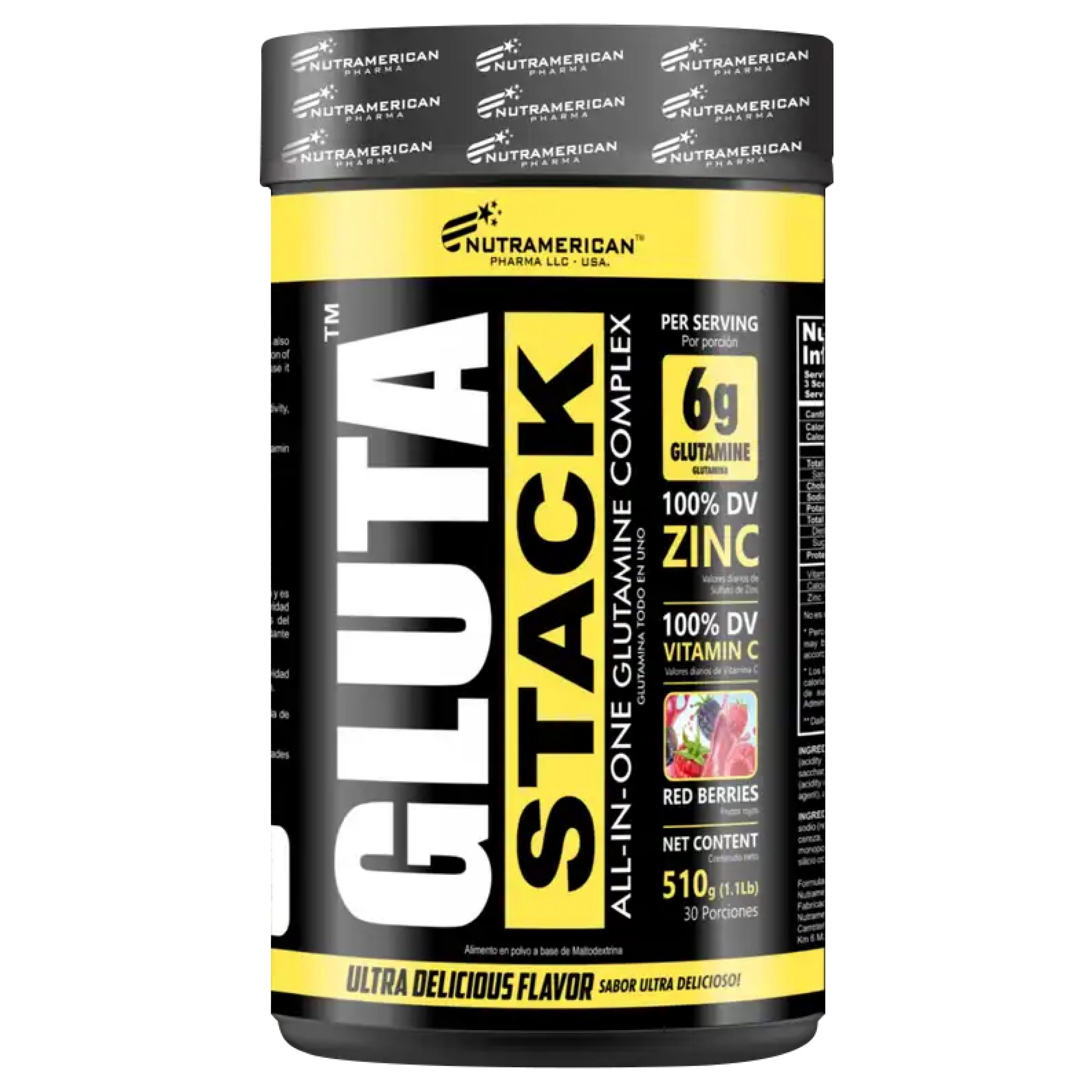 GLUTA STACK NUTRAMERICAN PHARMA UPS 1,1 LB