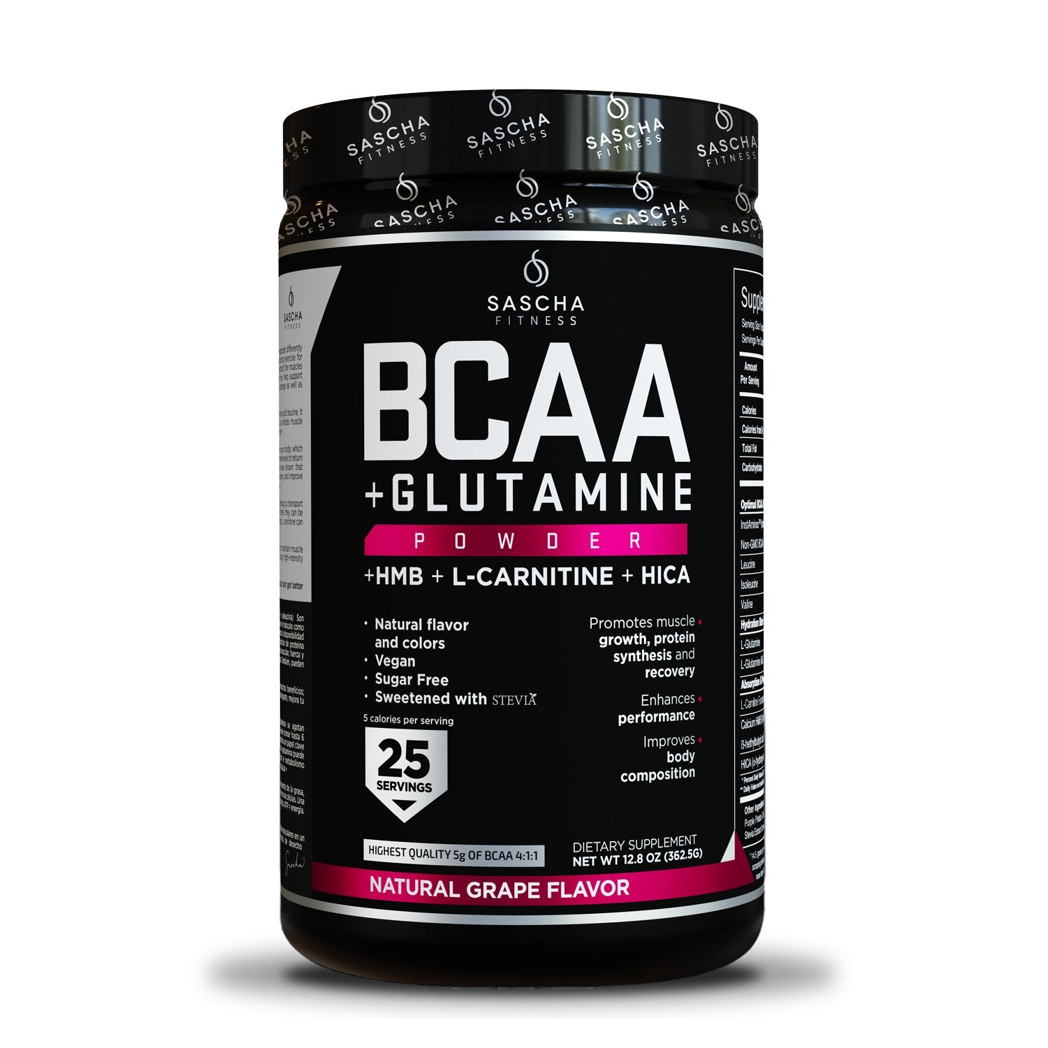 BCAA + GLUTAMINE SASCHA FITNESS 25 SERV 