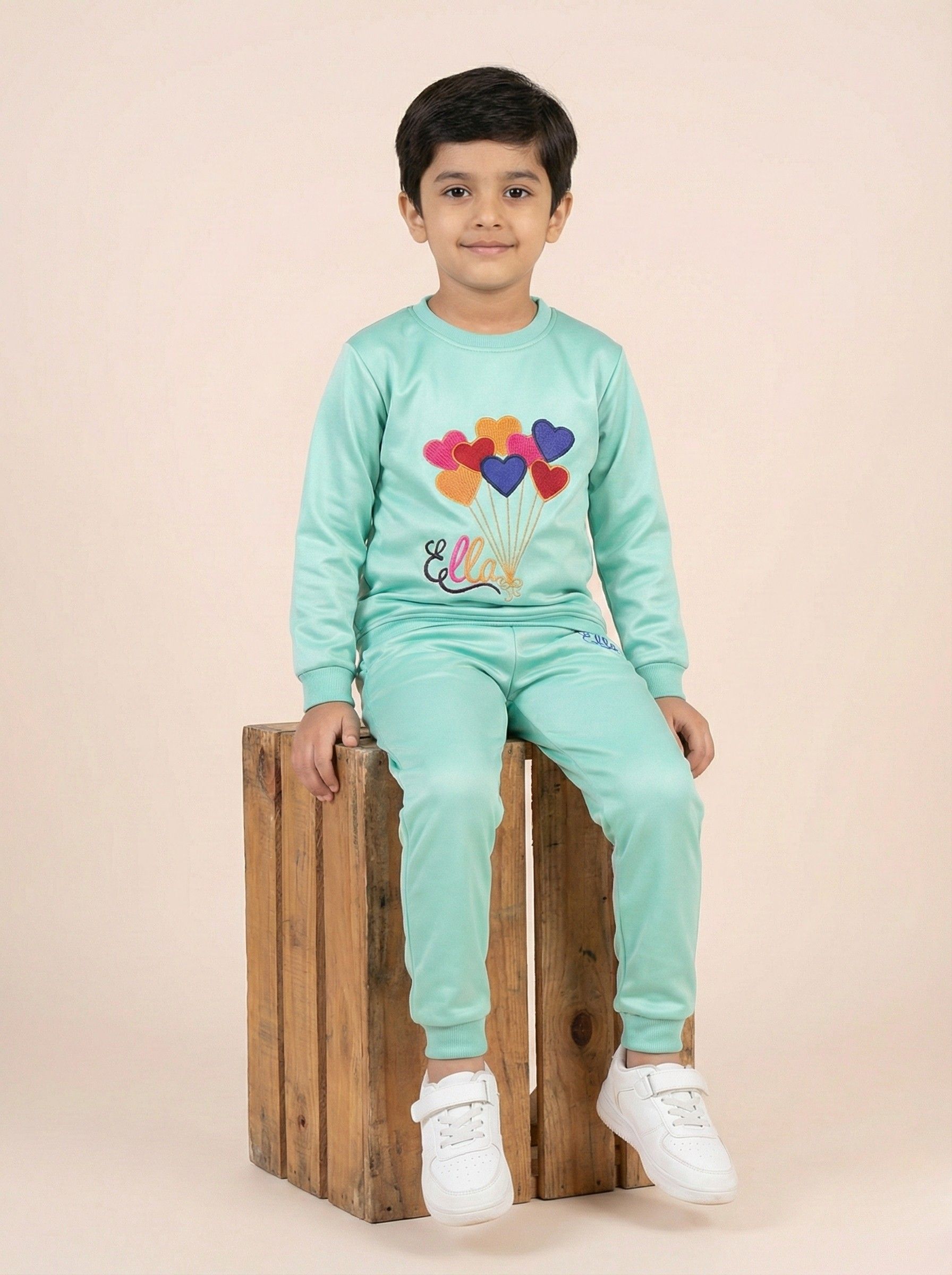 Kids Mint Green Sweatshirt trouser set