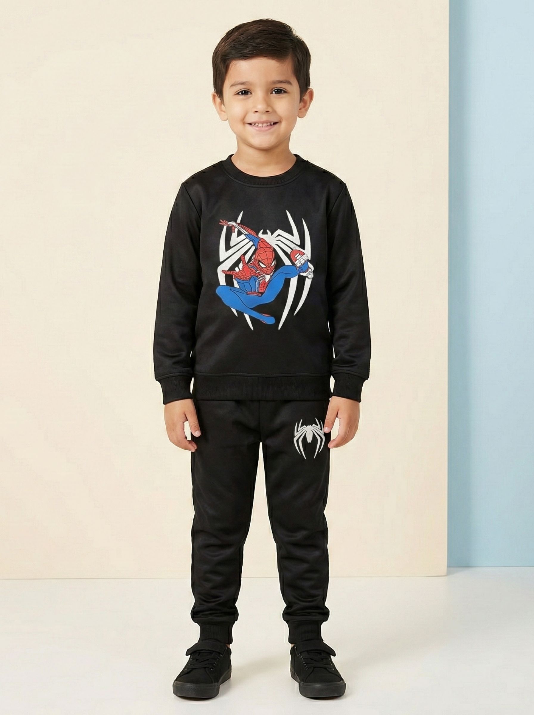 Spider-Man Shirt & Trouser Set Shiny Black