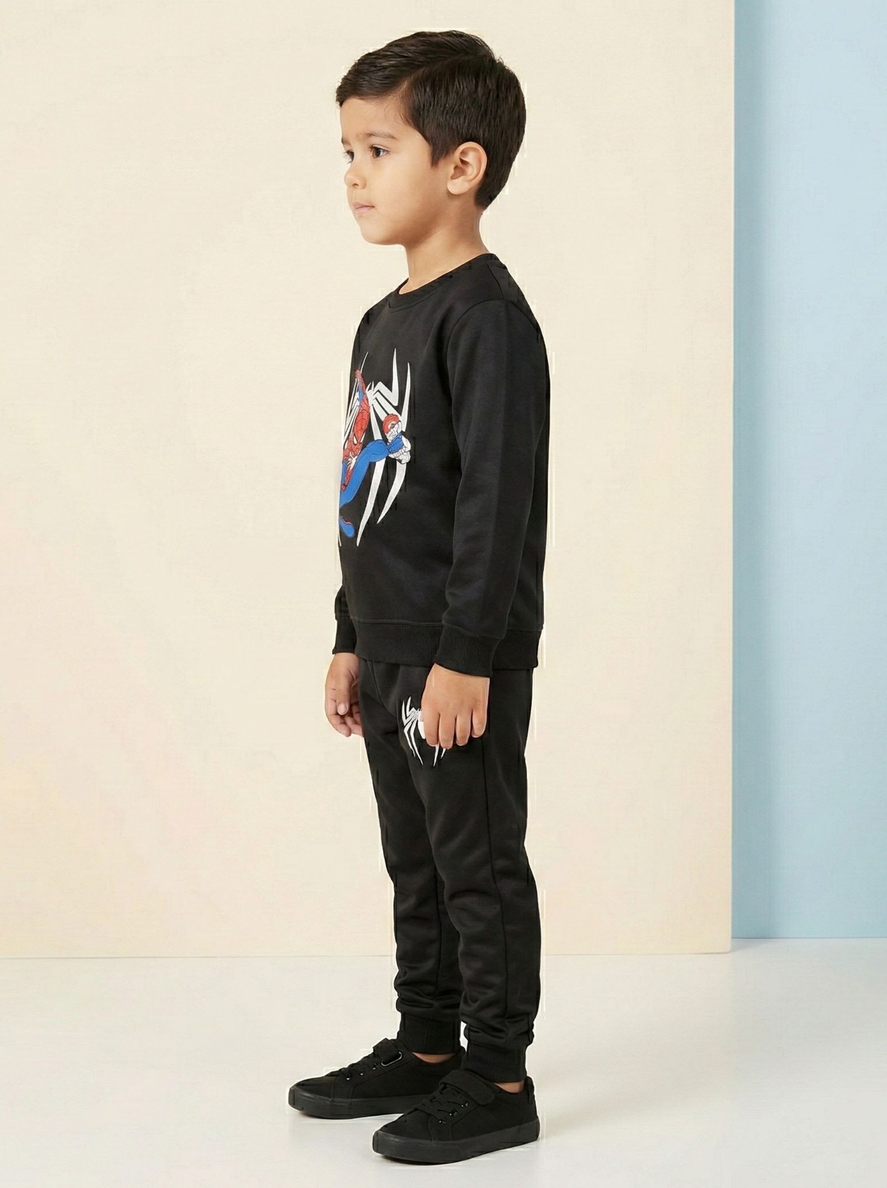 Spider-Man Shirt & Trouser Set Shiny Black