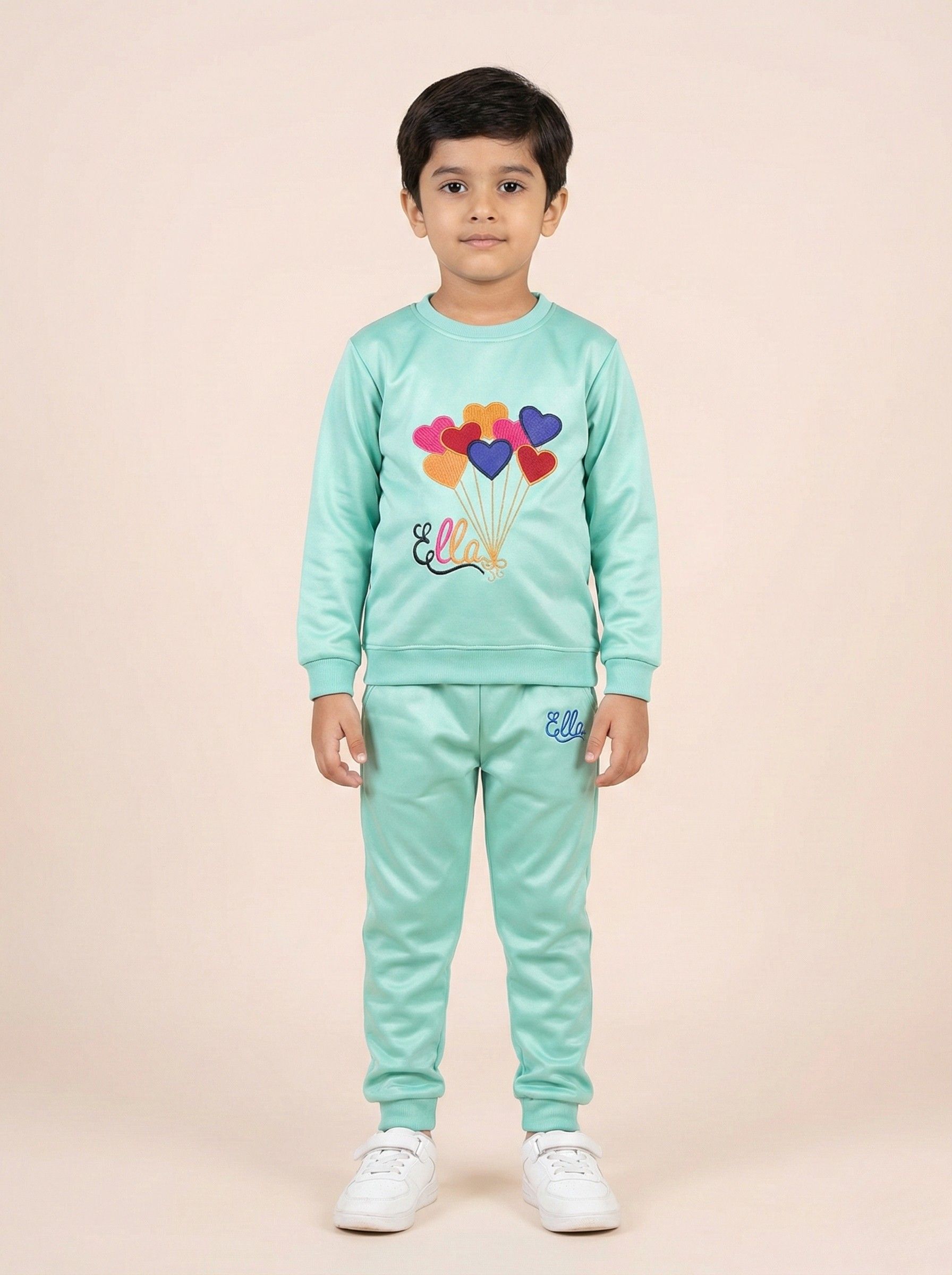 Kids Mint Green Sweatshirt trouser set