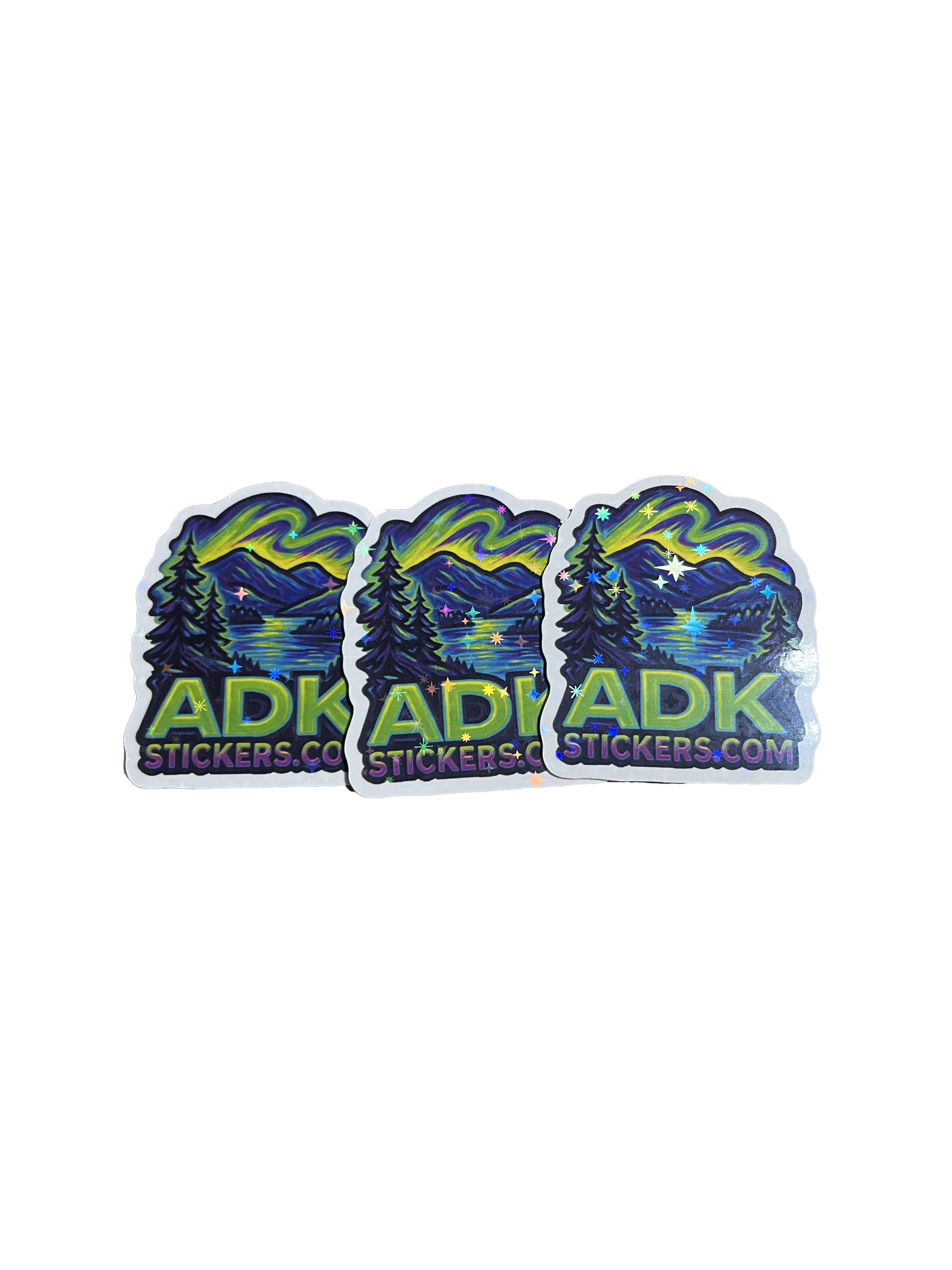 Adirondack Starry Film Laminate ADK Neon Mountain Glow Sticker Pack — 3-Pack (2")