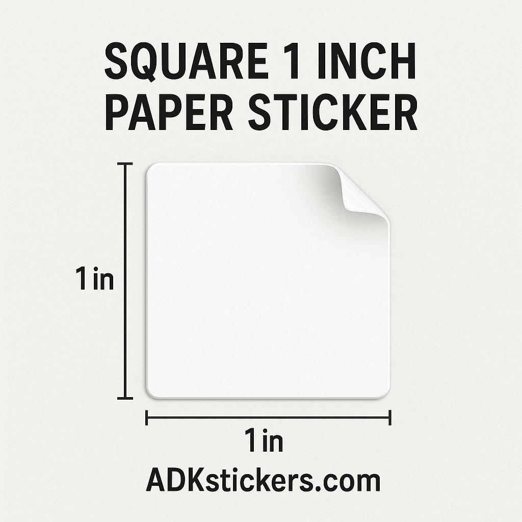 500 Custom Printed Laminated Paper Square Stickers