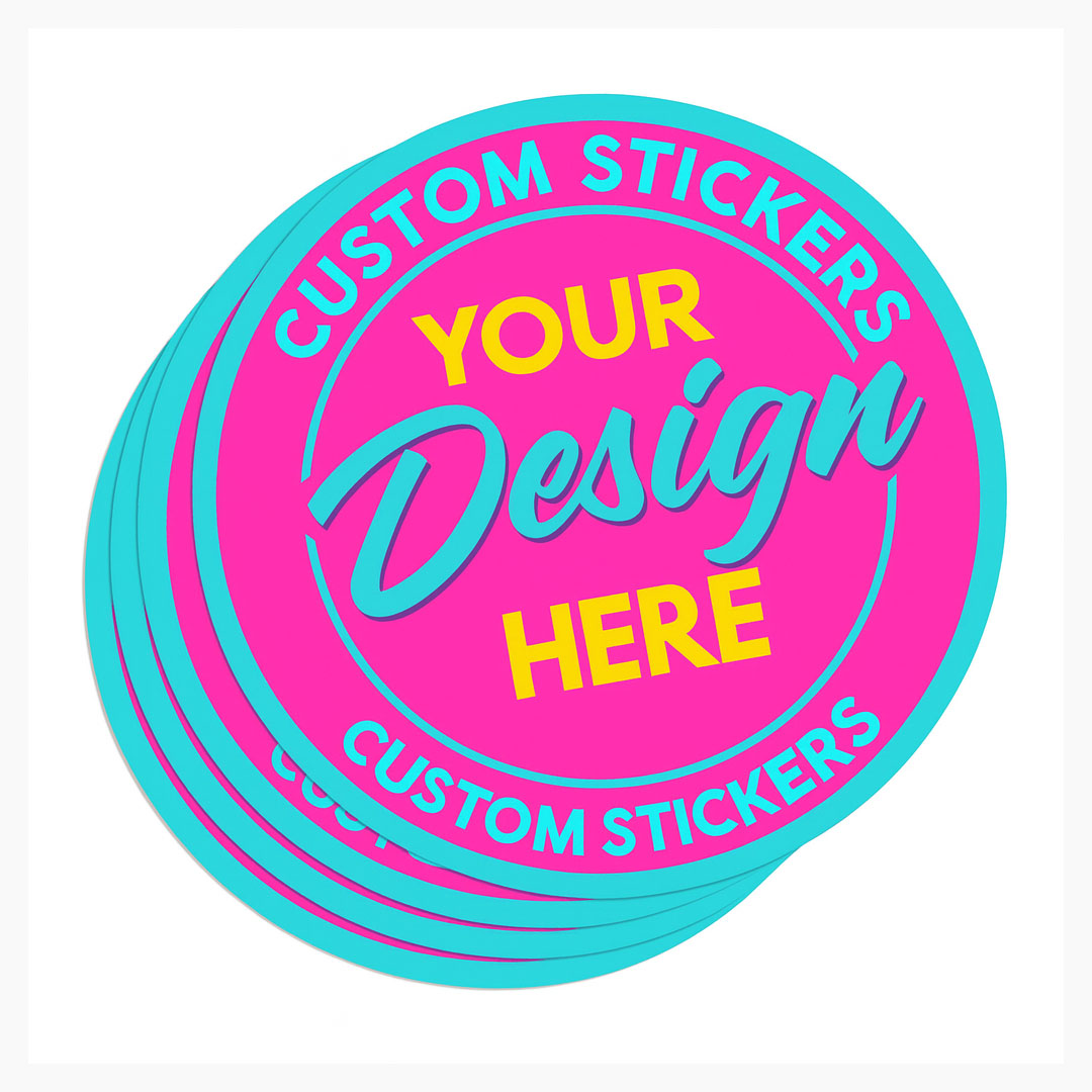 Custom Circle Stickers - Waterproof Vinyl Stickers — Laminated in Glossy or Matte for Maximum Durability