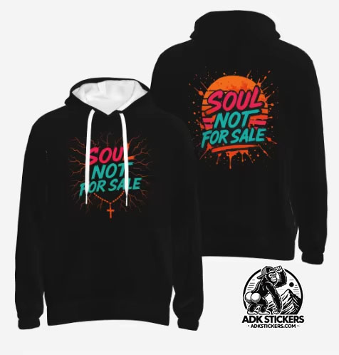 SOUL NOT FOR SALE Hoodie - Exclusive drop. Only at ADK Stickers!
