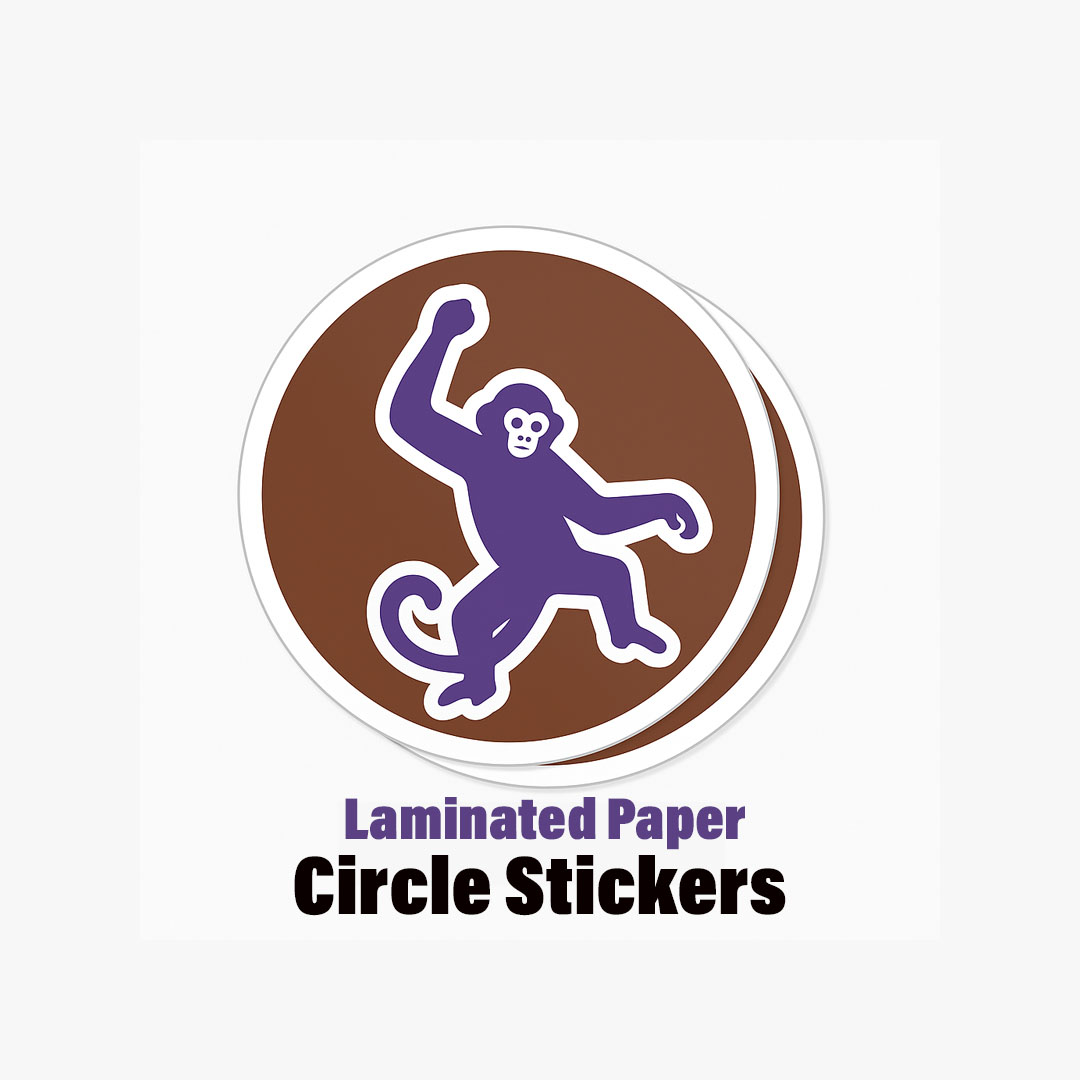 500 Custom Circle Stickers - Water Resistant Paper Stickers | ADK stickers — Laminated in Gloss for Maximum Durability