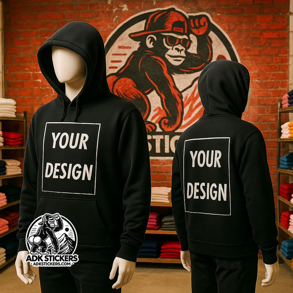 Design Your Own Hoodie | Custom Printed Hoodies by ADKstickers.com
