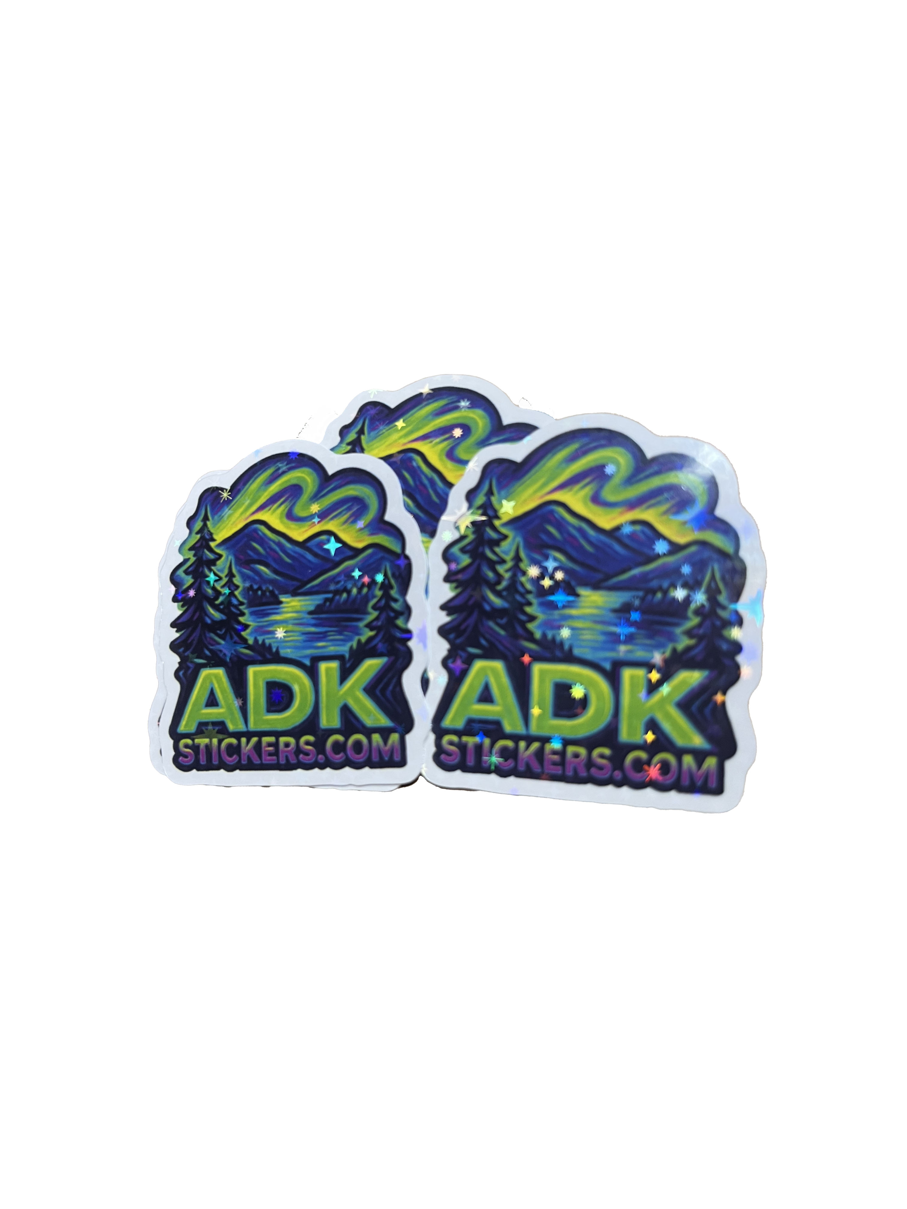 Adirondack Starry Film Laminate ADK Neon Mountain Glow Sticker Pack — 3-Pack (2")