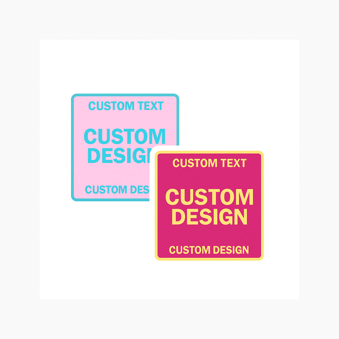 Custom Square Stickers - Waterproof Vinyl Stickers | ADK stickers — Laminated in Glossy or Matte for Maximum Durability