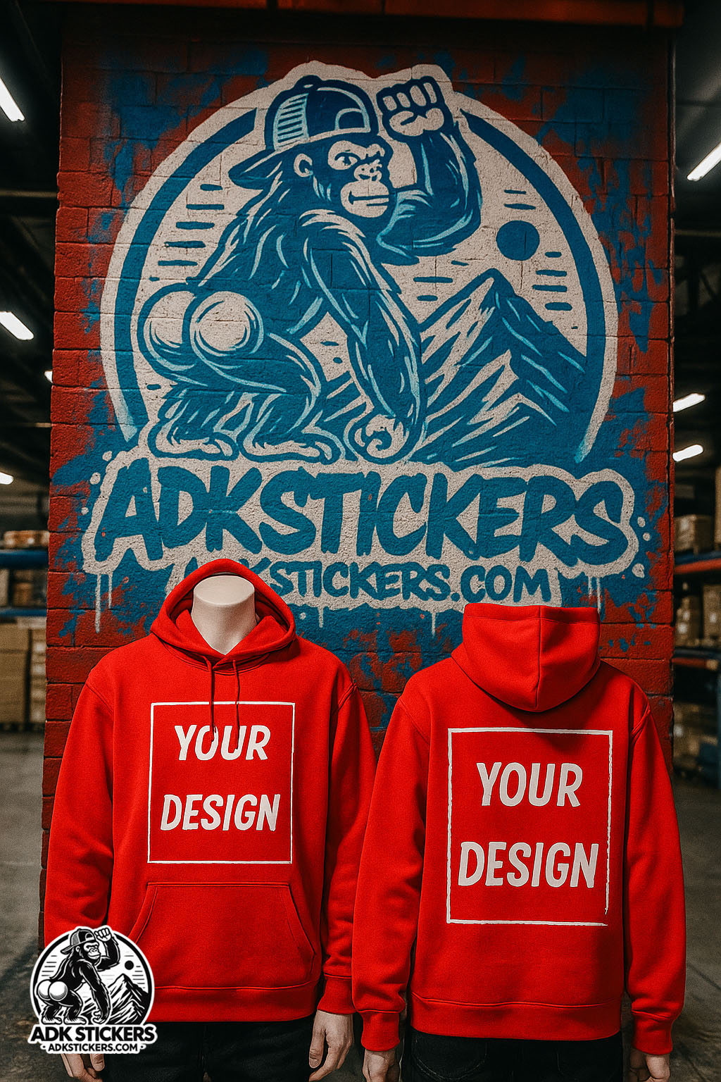 Design Your Own Hoodie | Custom Printed Hoodies by ADKstickers.com