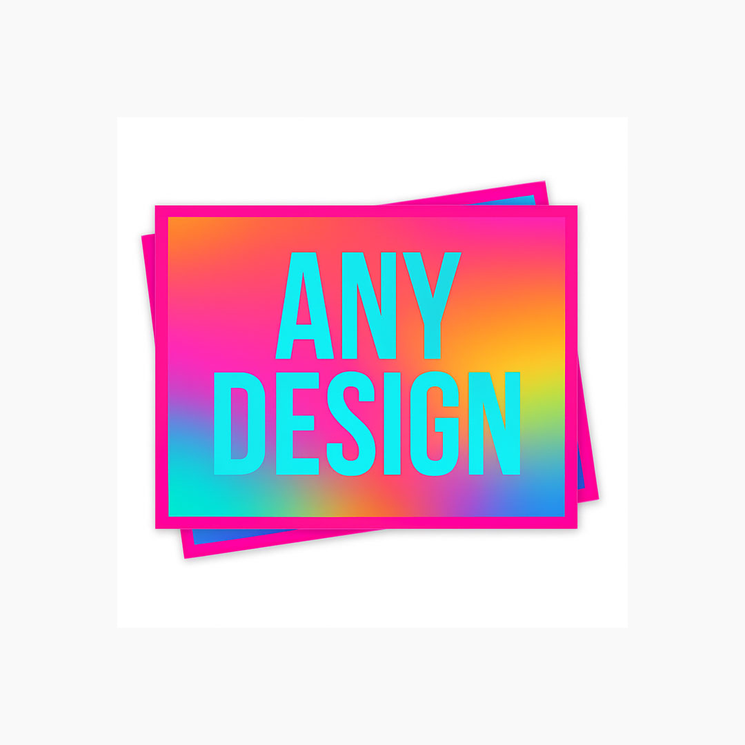 Custom Rectangle Stickers - Waterproof Vinyl Stickers | ADK stickers — Laminated in Glossy or Matte for Maximum Durability