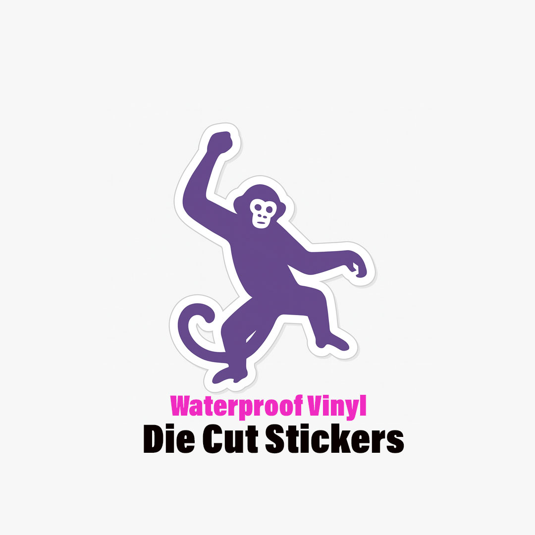Custom Die Cut Stickers - Custom-Shaped Waterproof Vinyl Stickers — Laminated in Glossy or Matte for Maximum Durability
