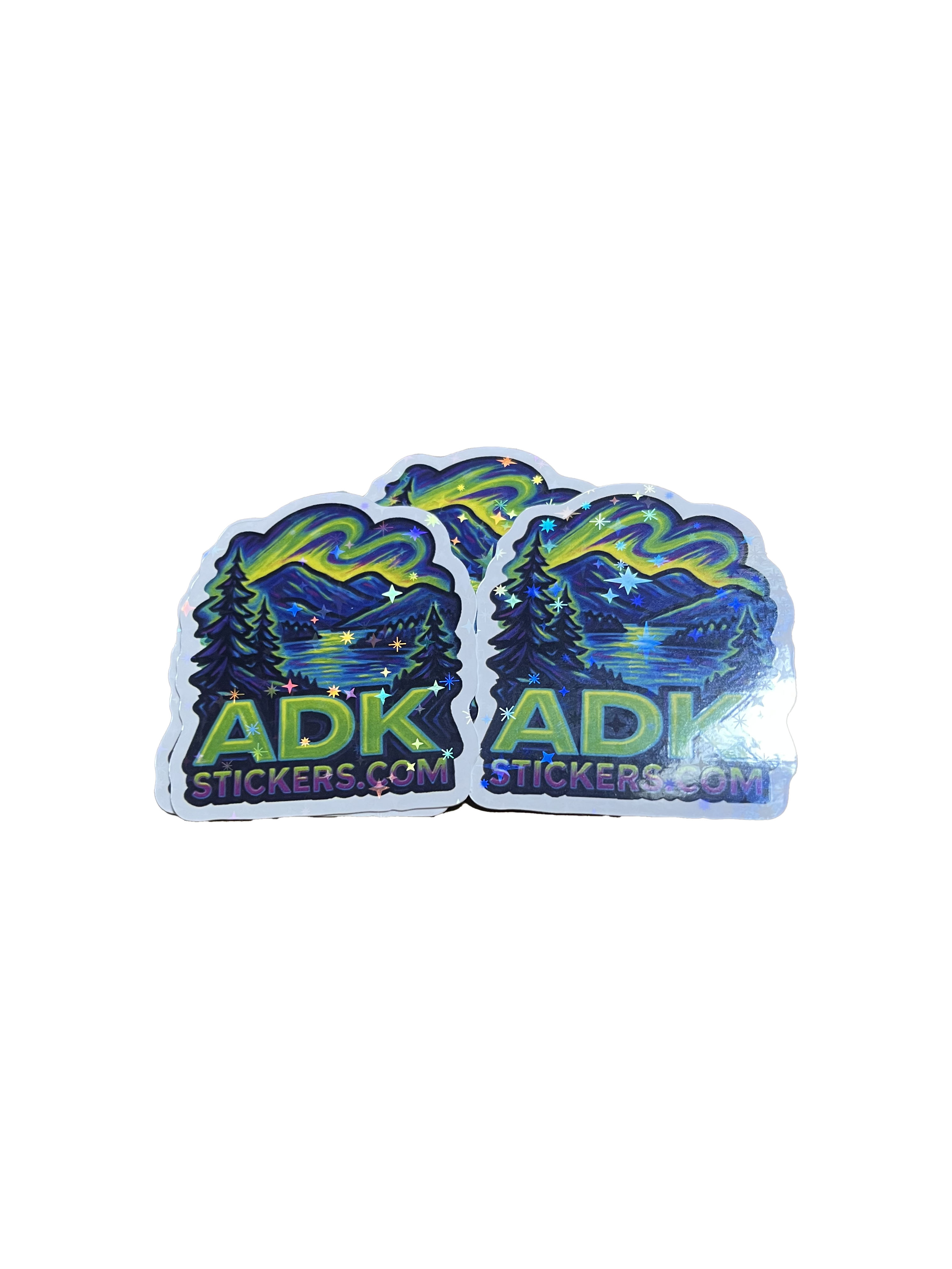 Adirondack Starry Film Laminate ADK Neon Mountain Glow Sticker Pack — 3-Pack (2")