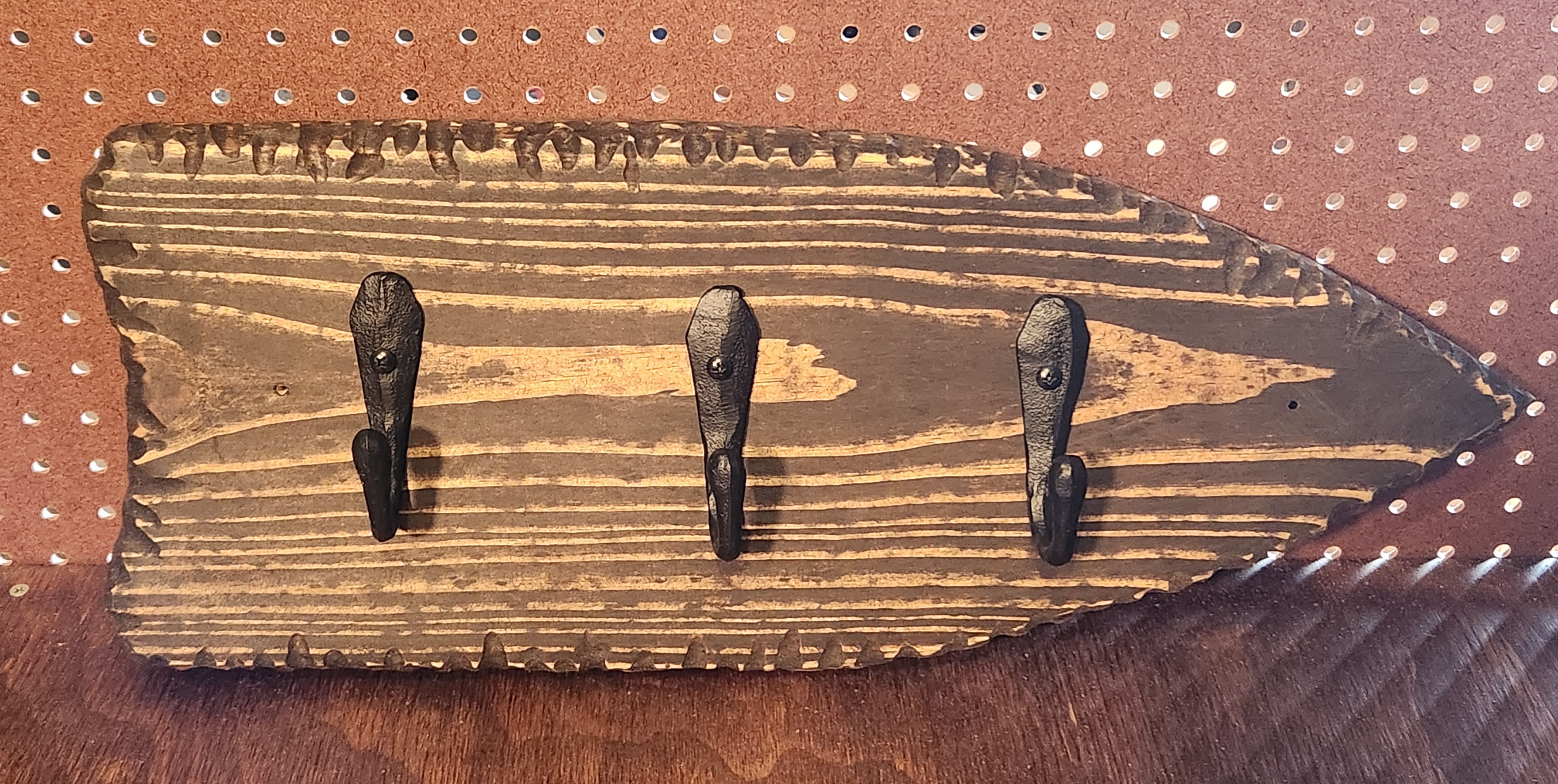 Rustic Wooden Wall Hook Rack