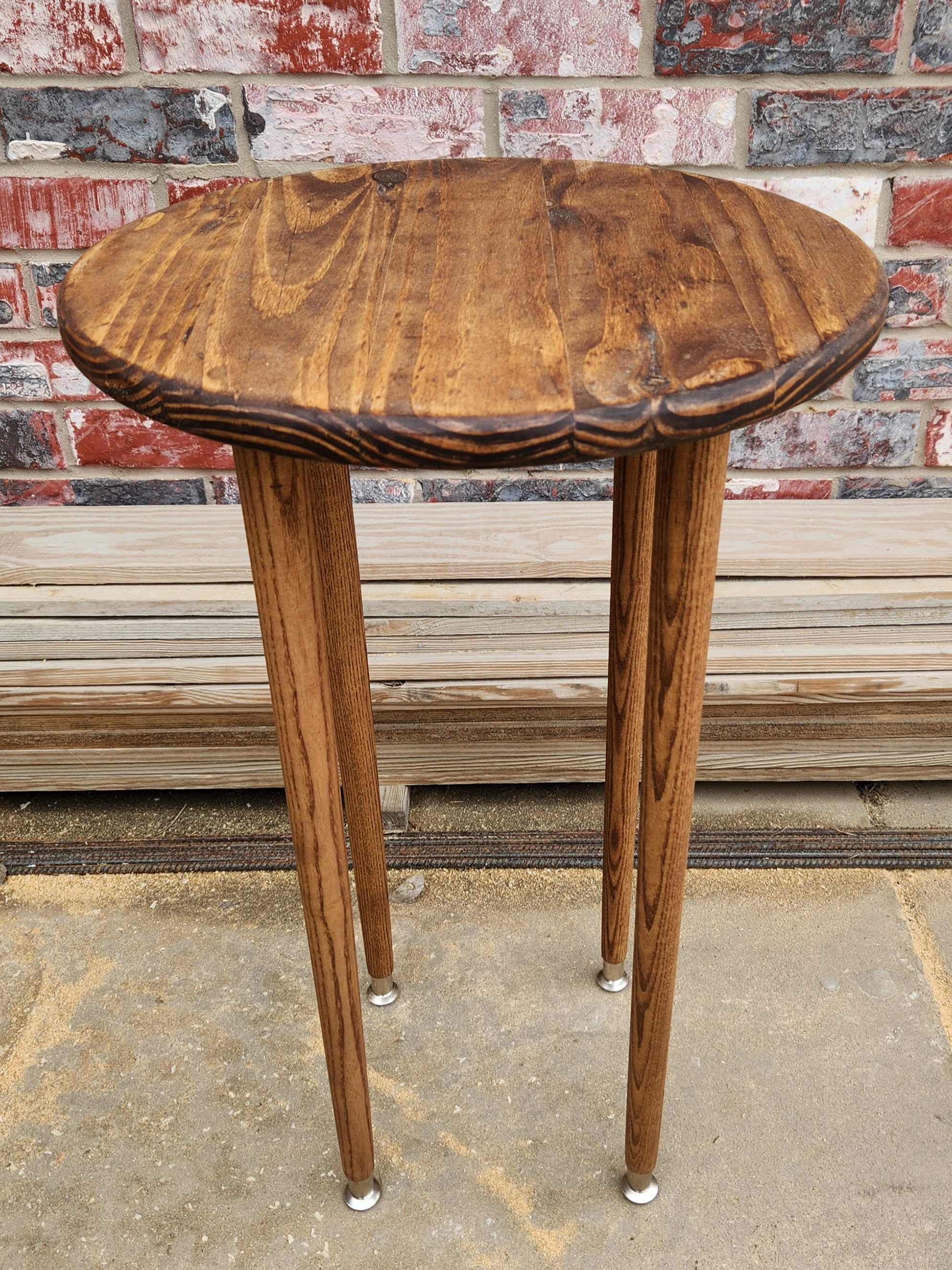 Round Wooden Side Table