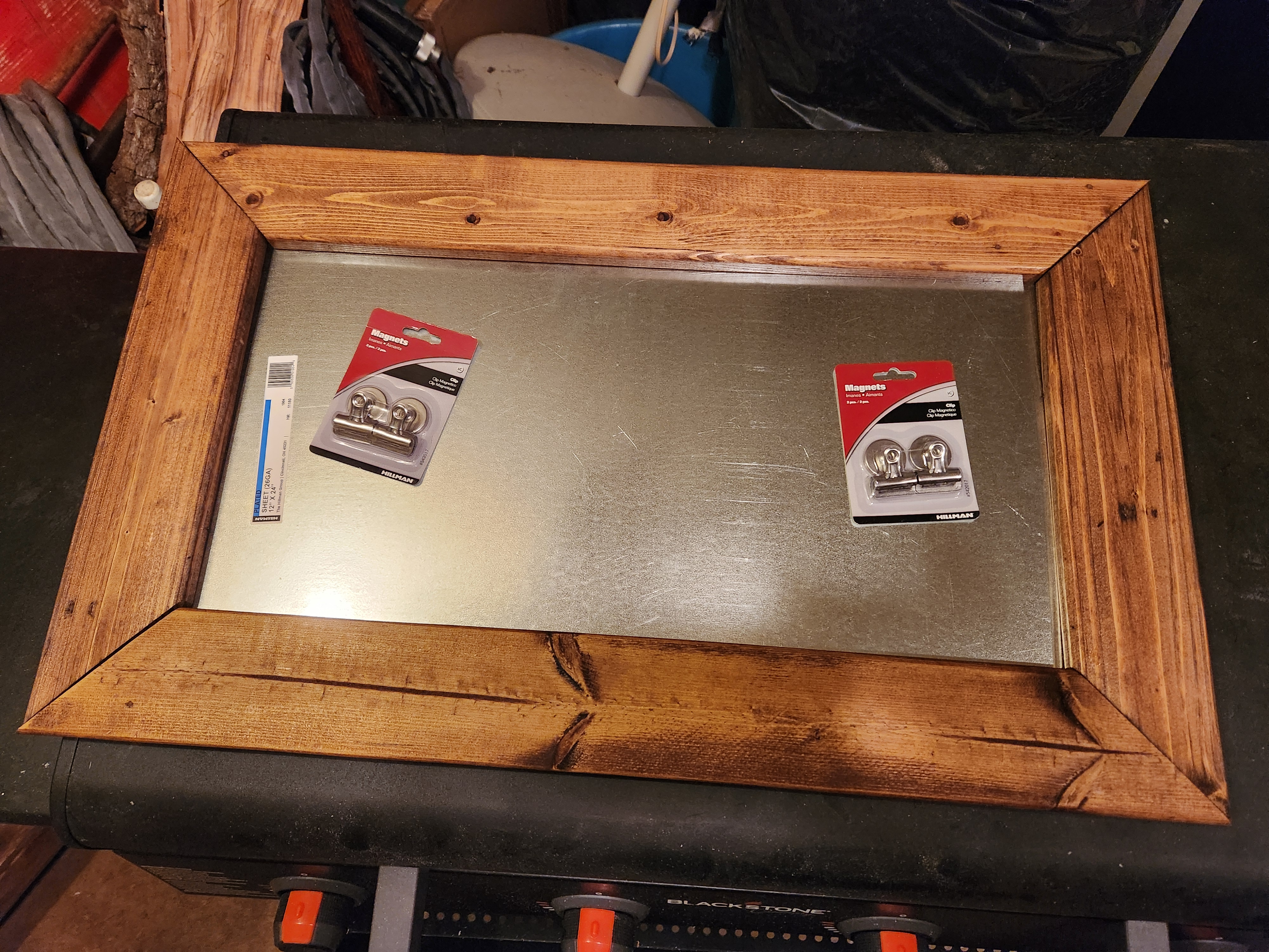 Rustic Framed Magnetic Board