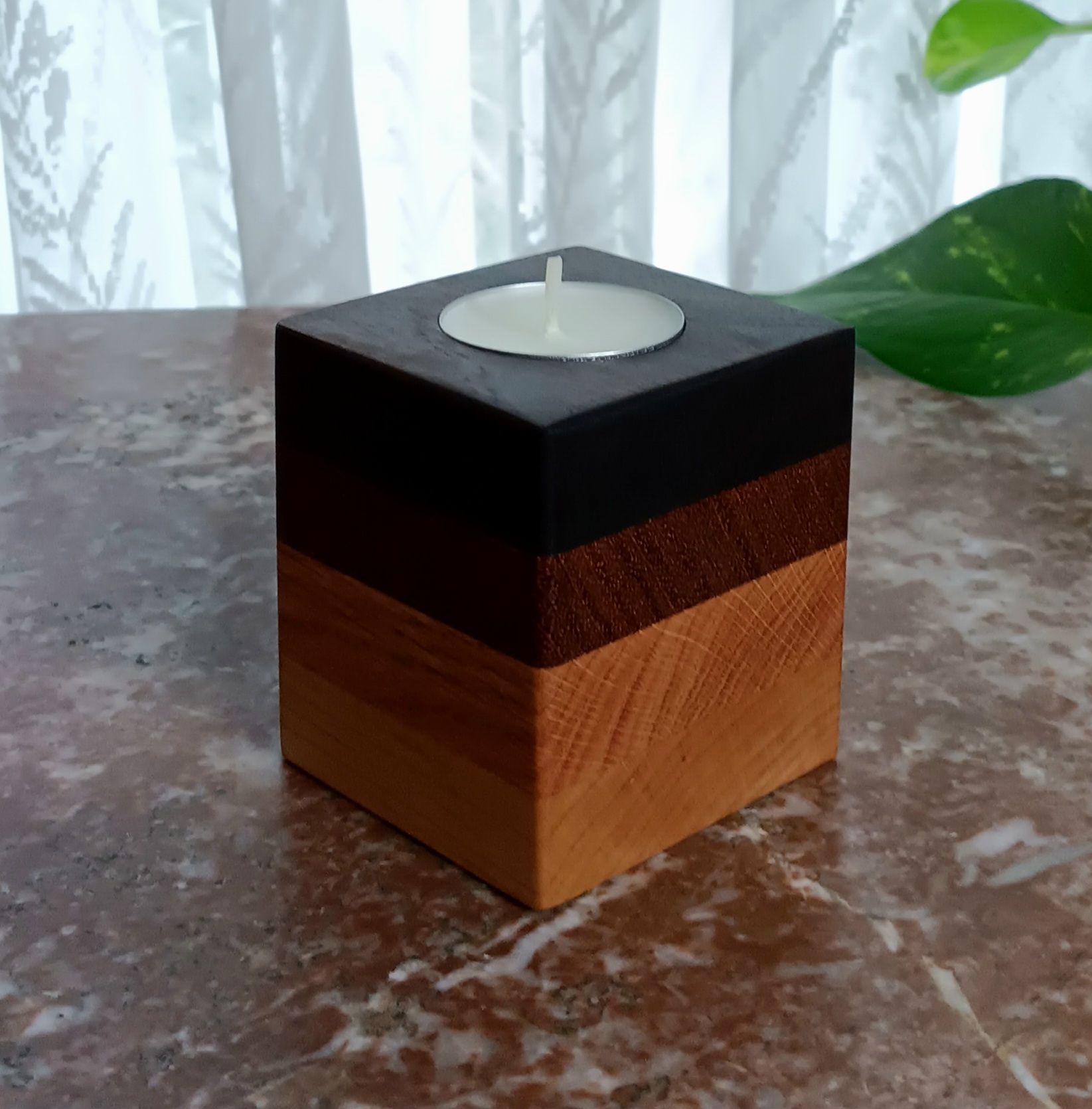 Wooden Candle Holder