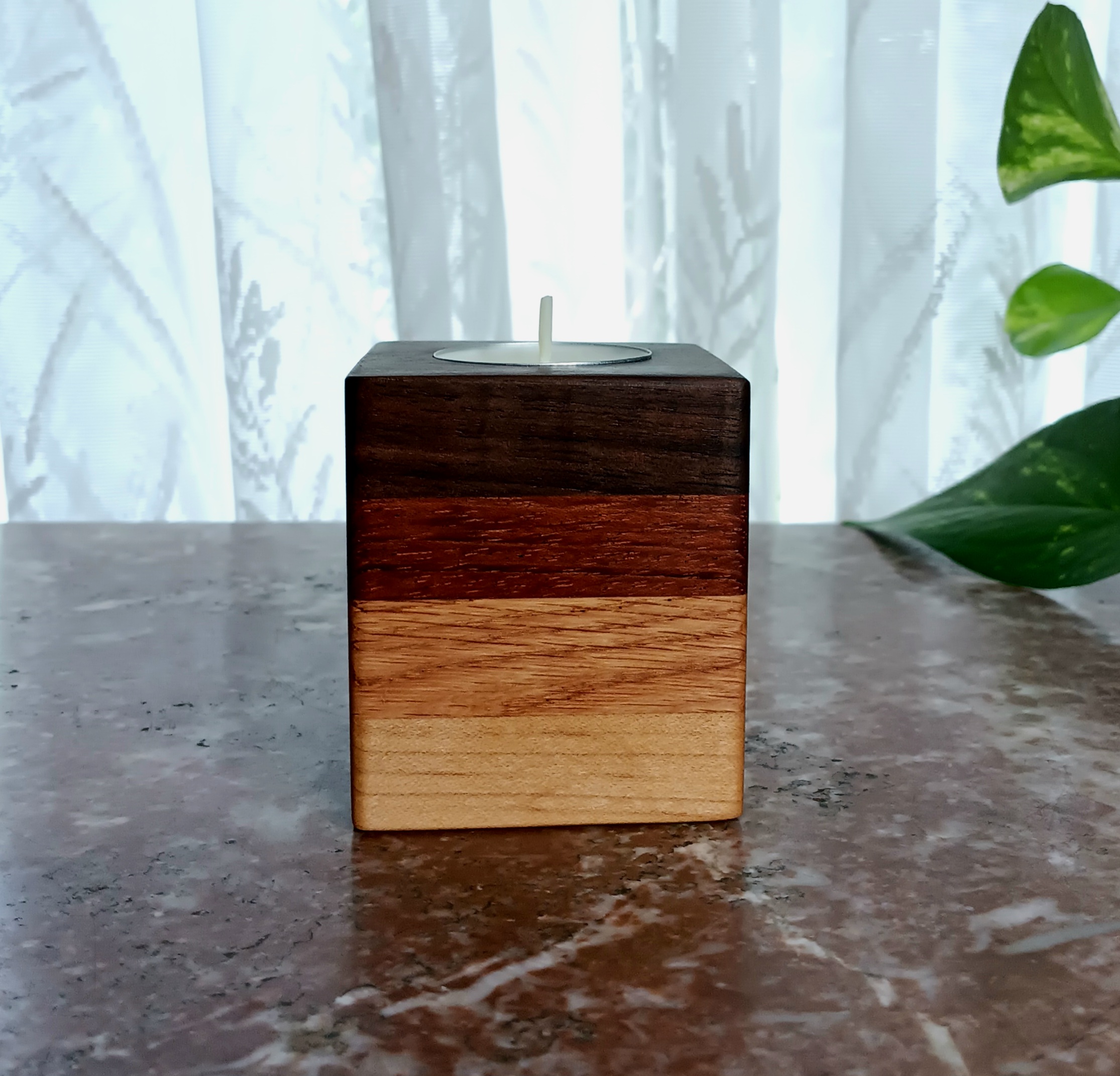 Wooden Candle Holder
