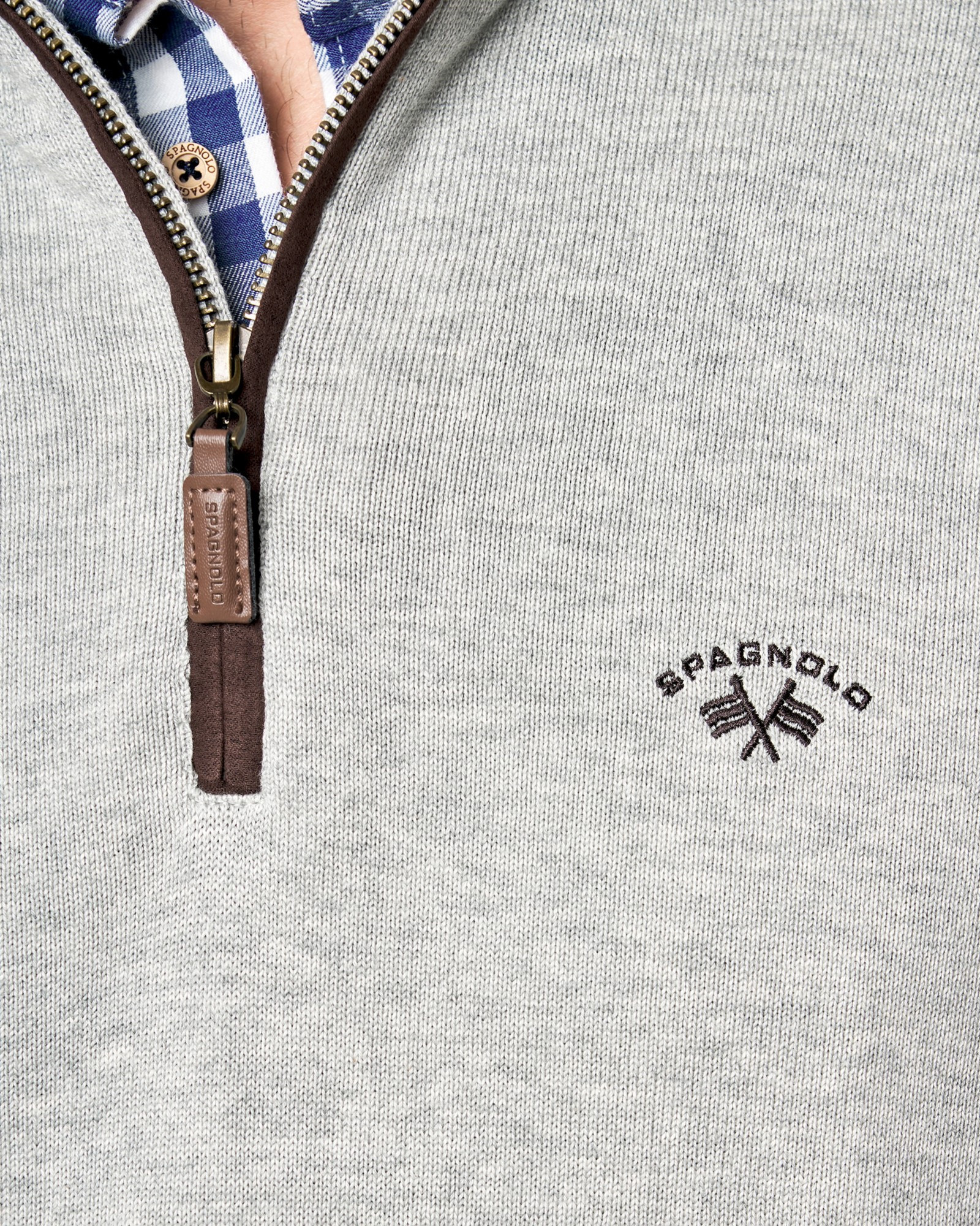 JERSEY SUEDE CUELLO PADEL CODERAS GRIS