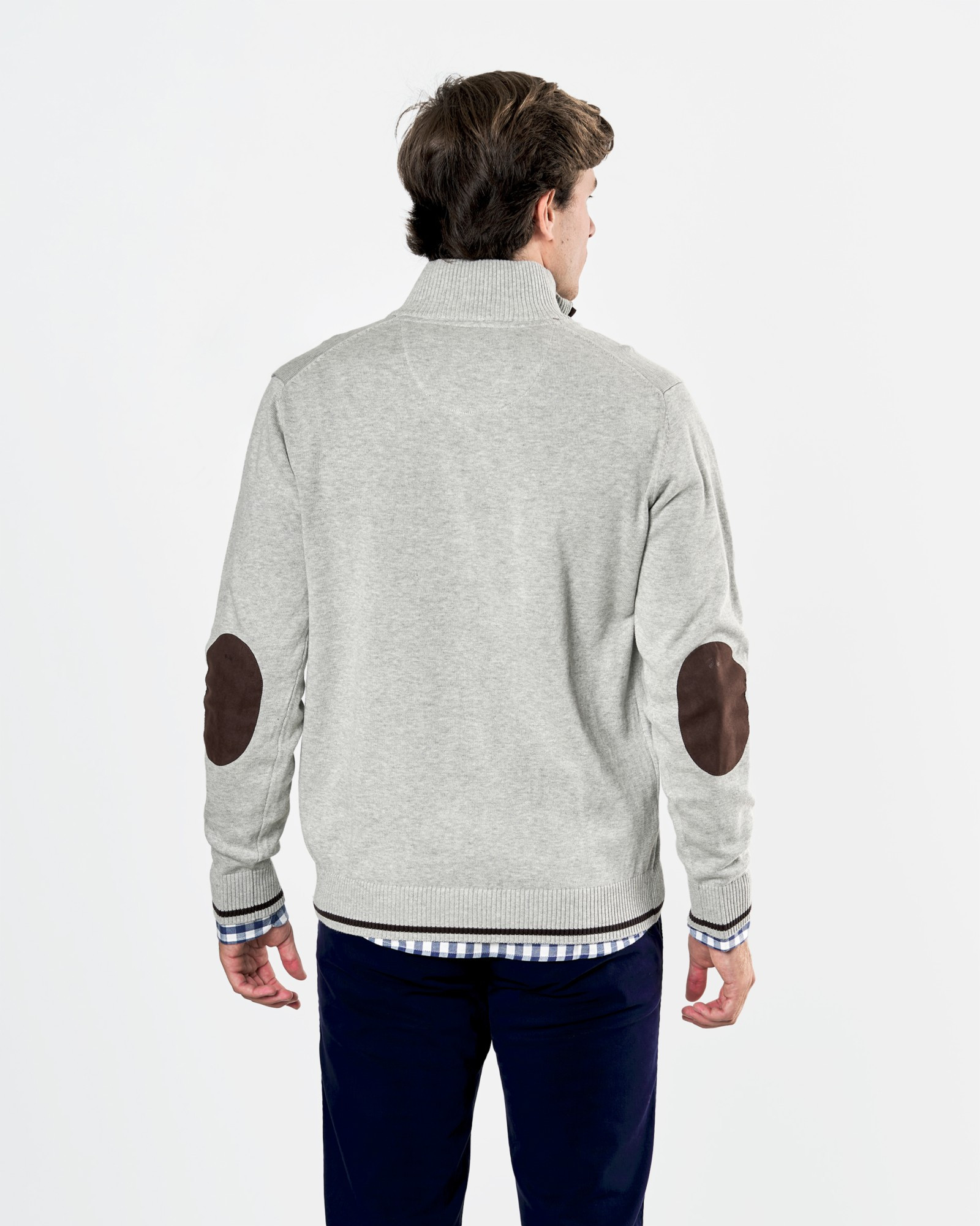 JERSEY SUEDE CUELLO PADEL CODERAS GRIS