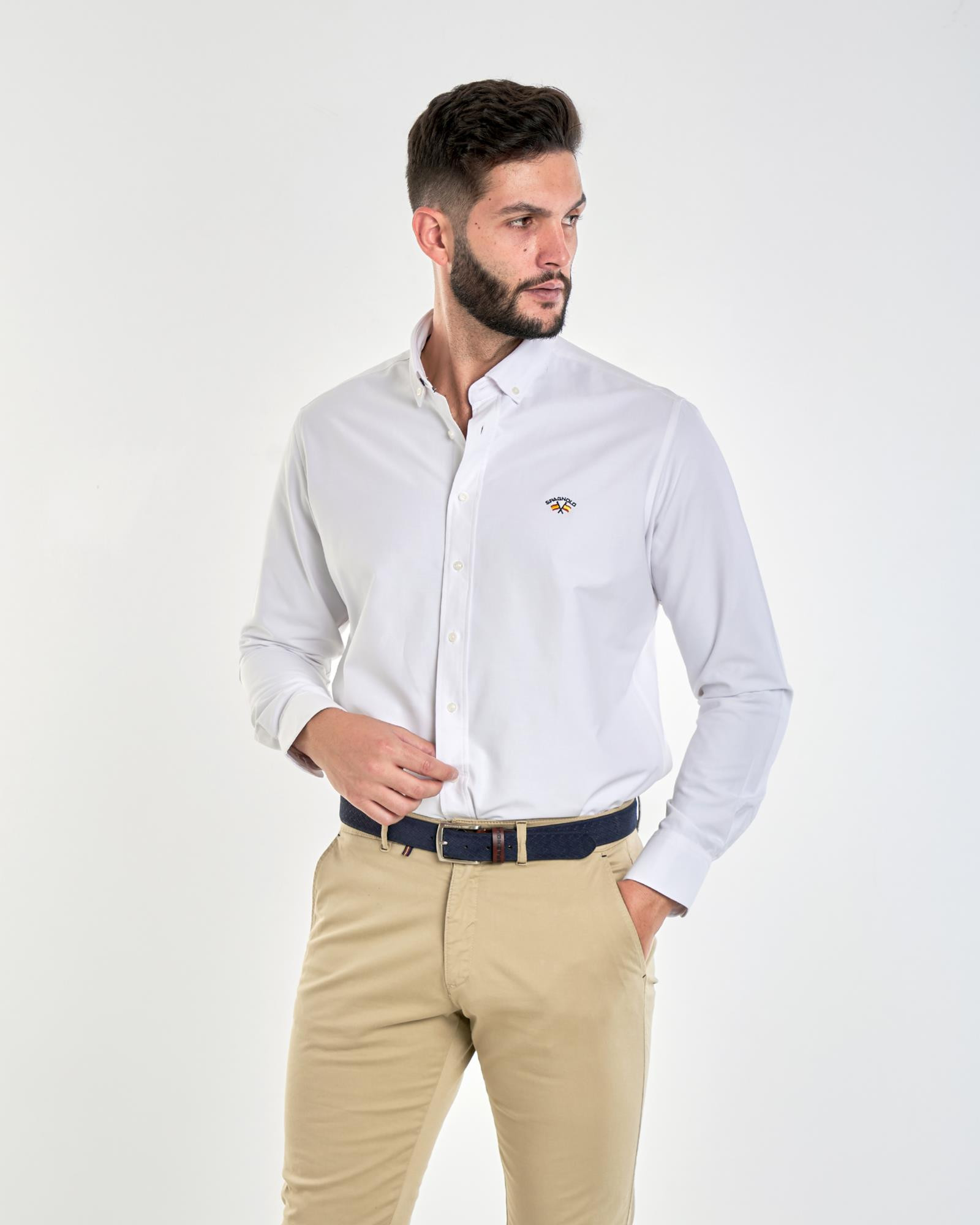CAMISA OXFORD LISA COLECCION BANDERA BLANCA