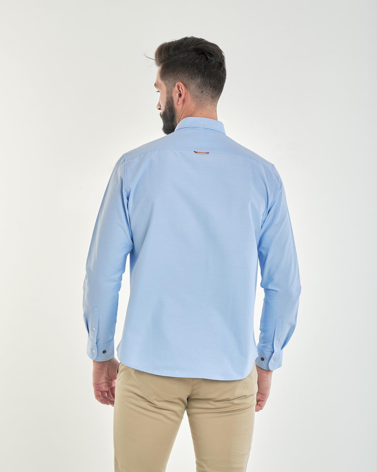 CAMISA OXFORD LISO SMART CELESTE