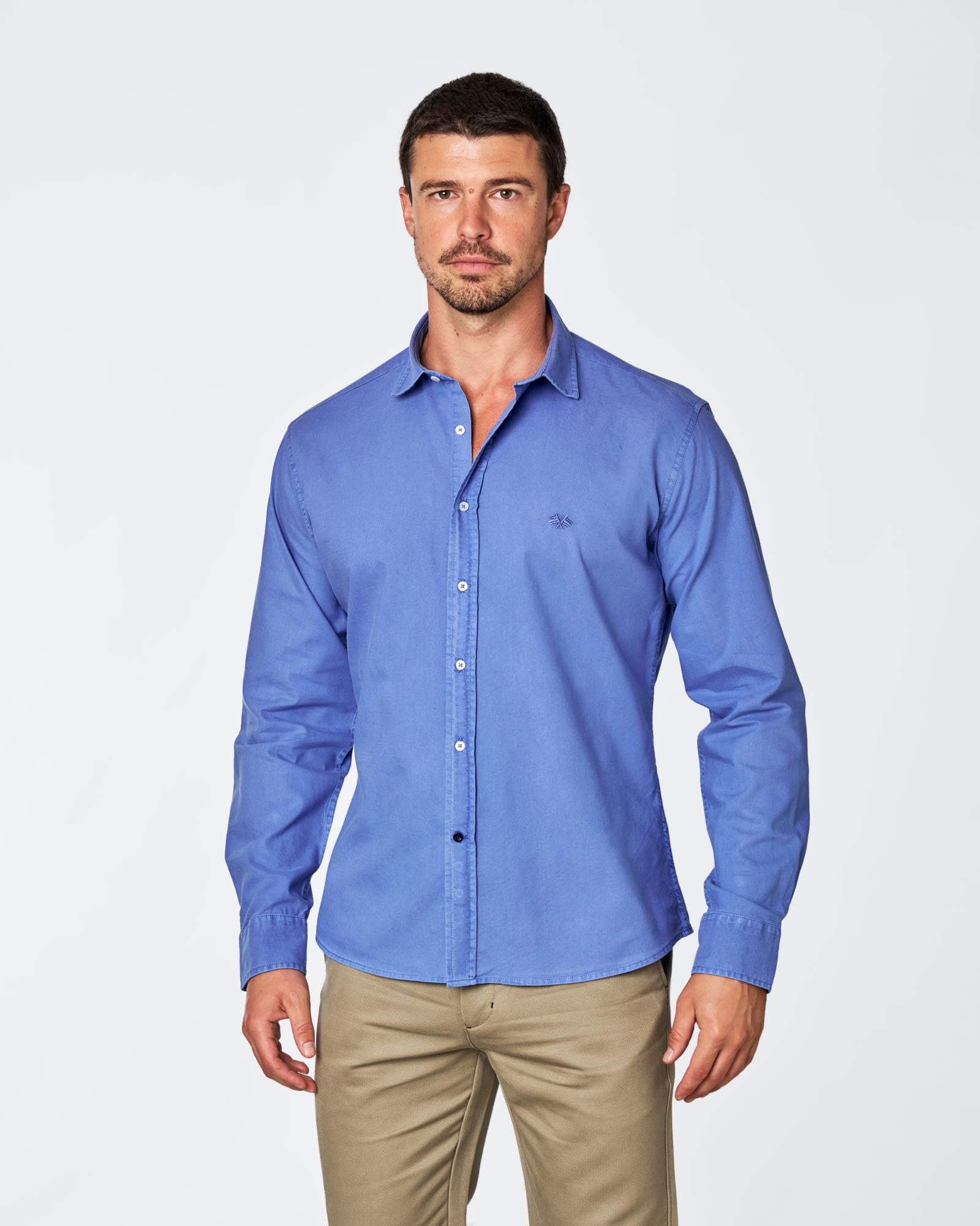 CAMISA OXFORD AZUL