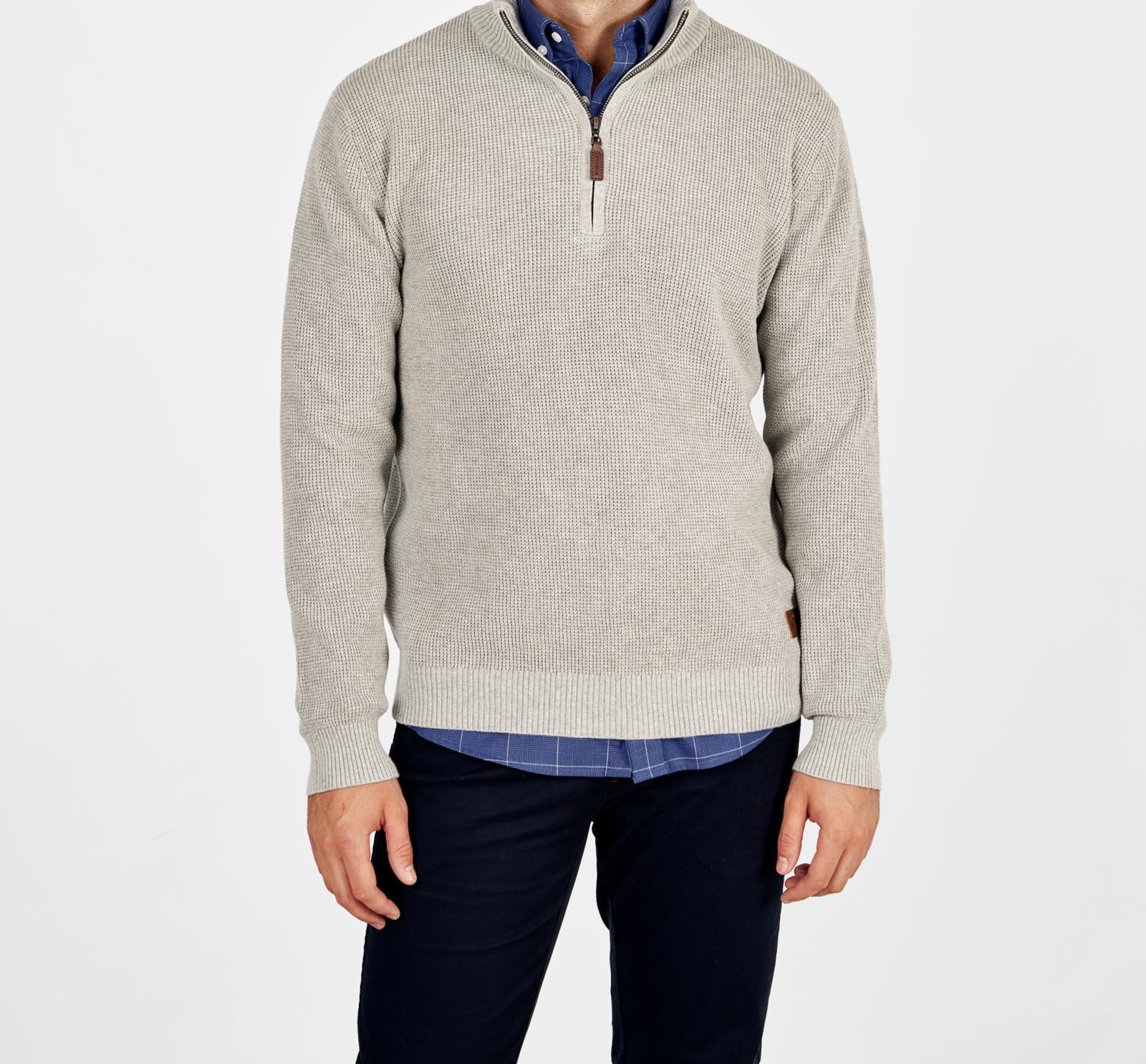 JERSEY ESTAMPADO FANTASÍA CUELLO PADEL GRIS