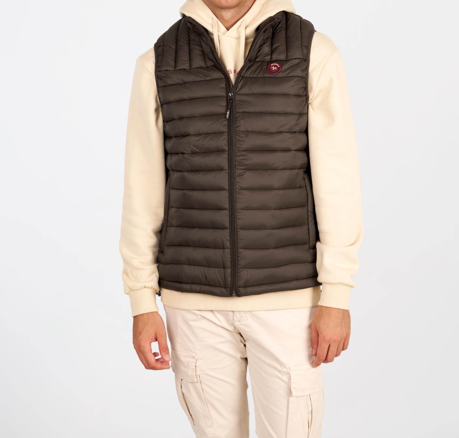 CHALECO ACOLCHADO LIGERO MARRÓN