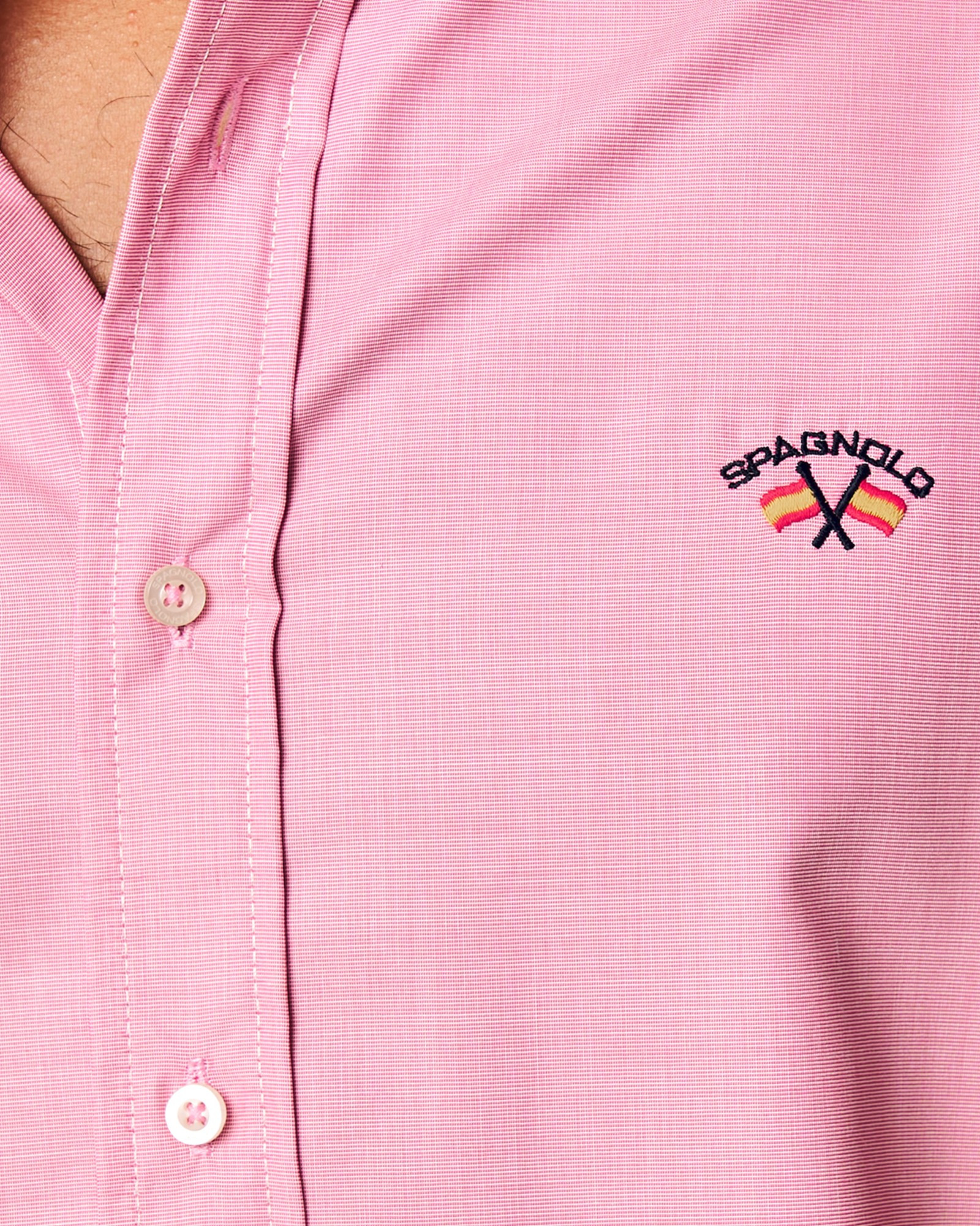 CAMISA CUELLO BOTÓN FIL&FIL ROSA