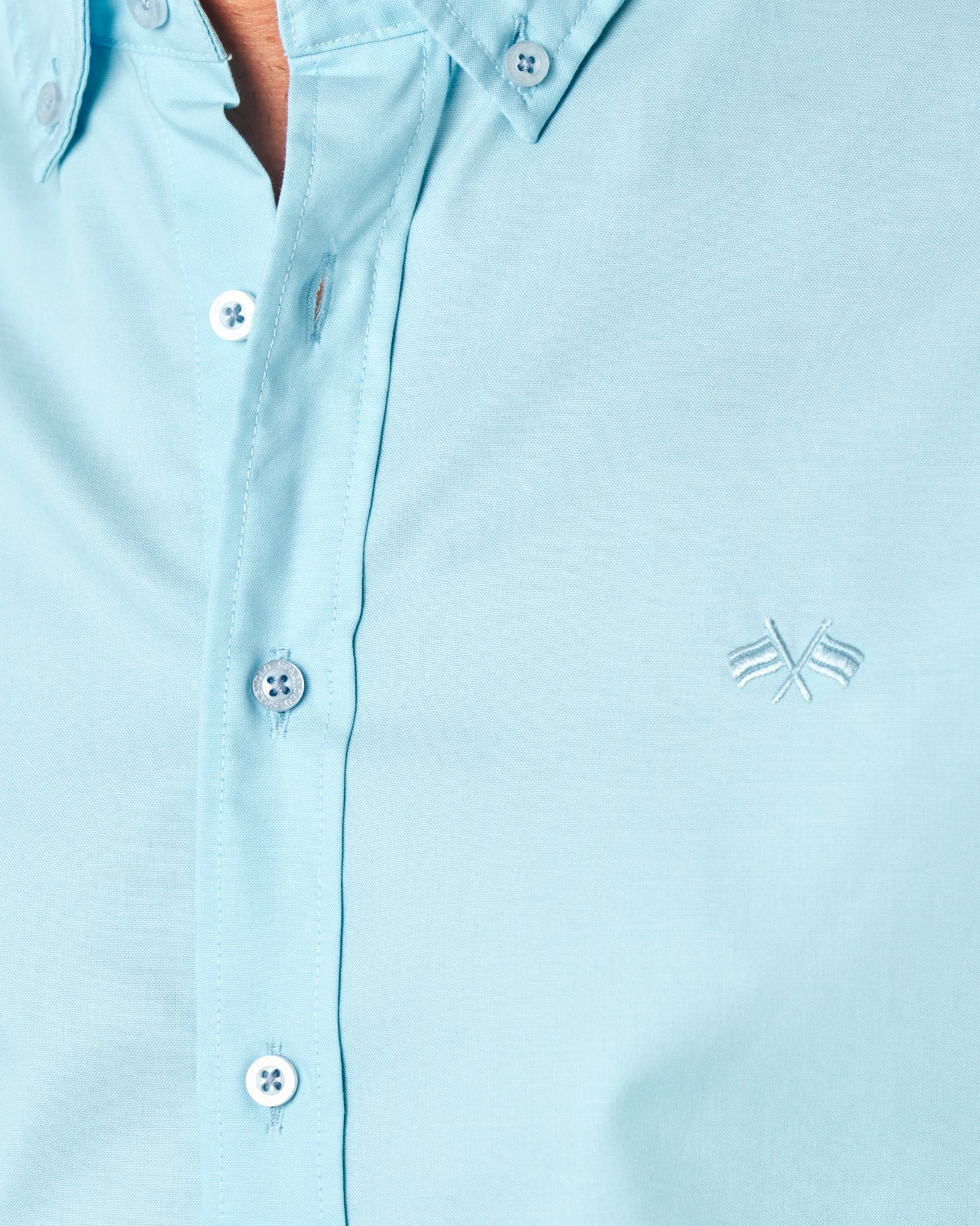 CAMISA MICROOXFORD CUELLO BOTÓN AZUL