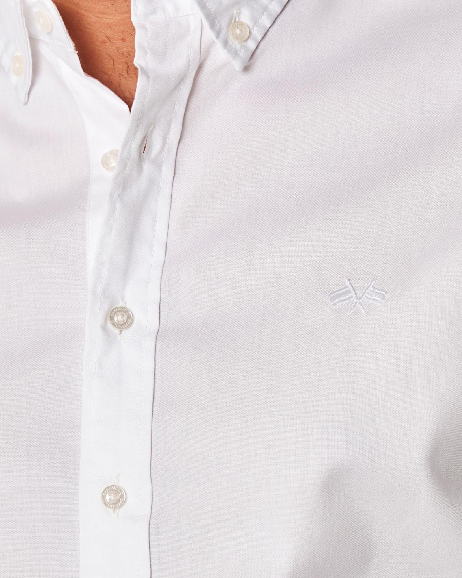 CAMISA MICROOXFORD CUELLO BOTÓN BLANCO