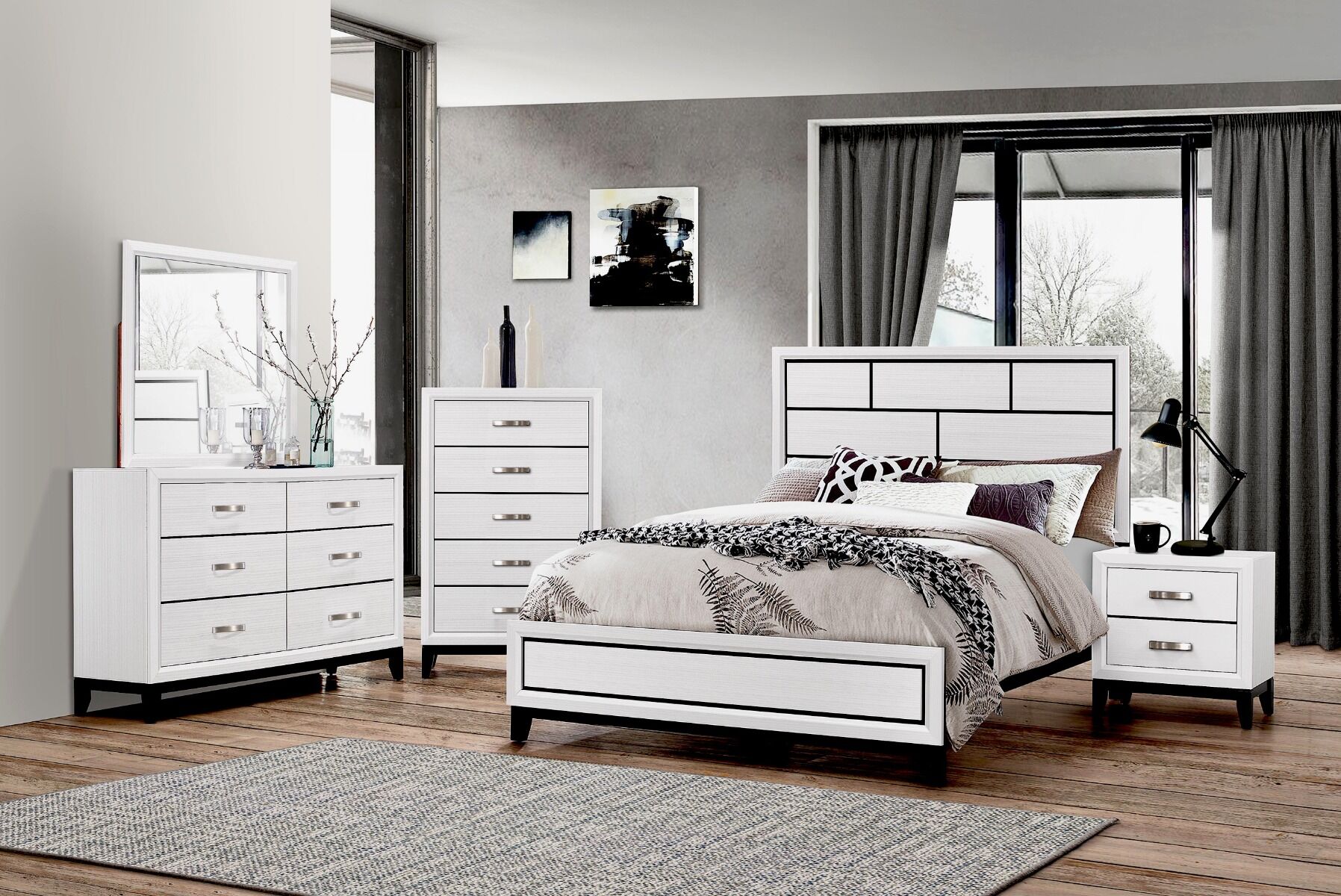 Ackerson Chalk Queen Bedroom Set