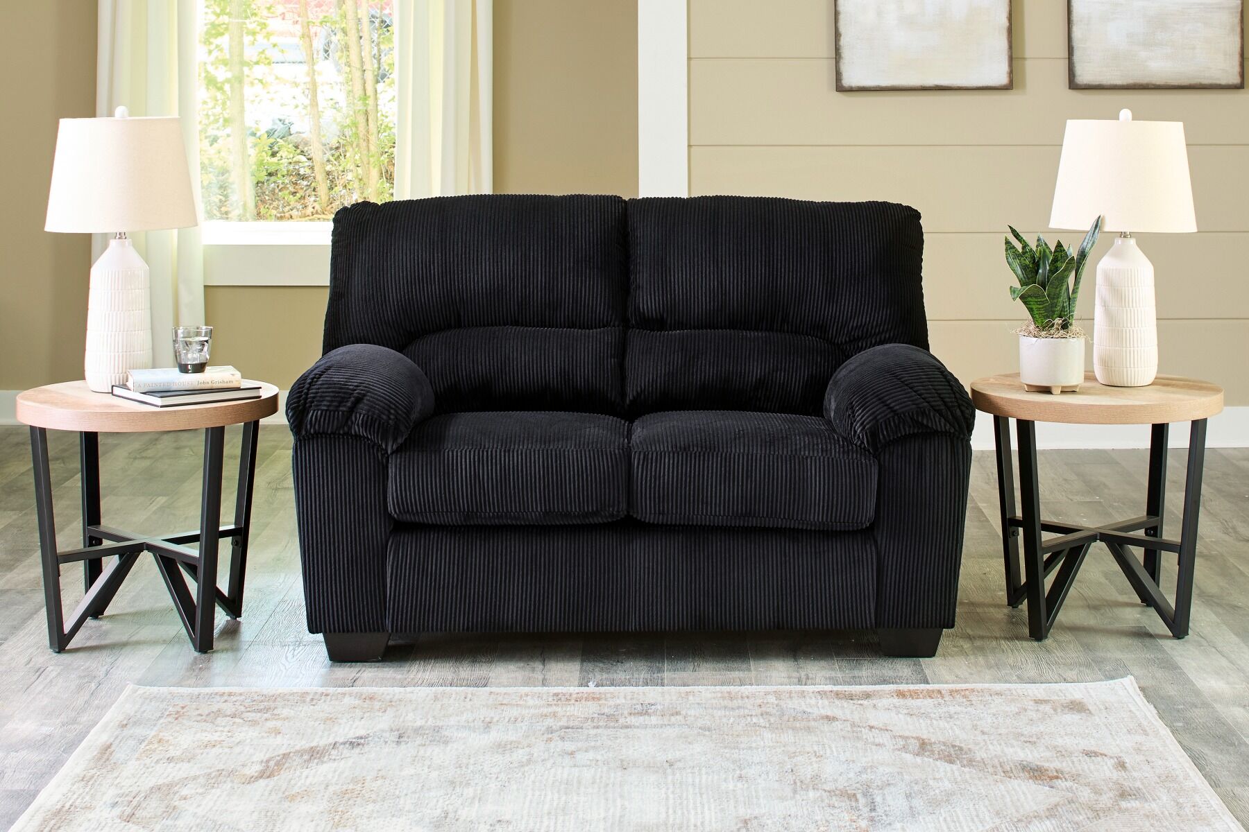 Simplejoy Onyx Sofa and Loveseat Set