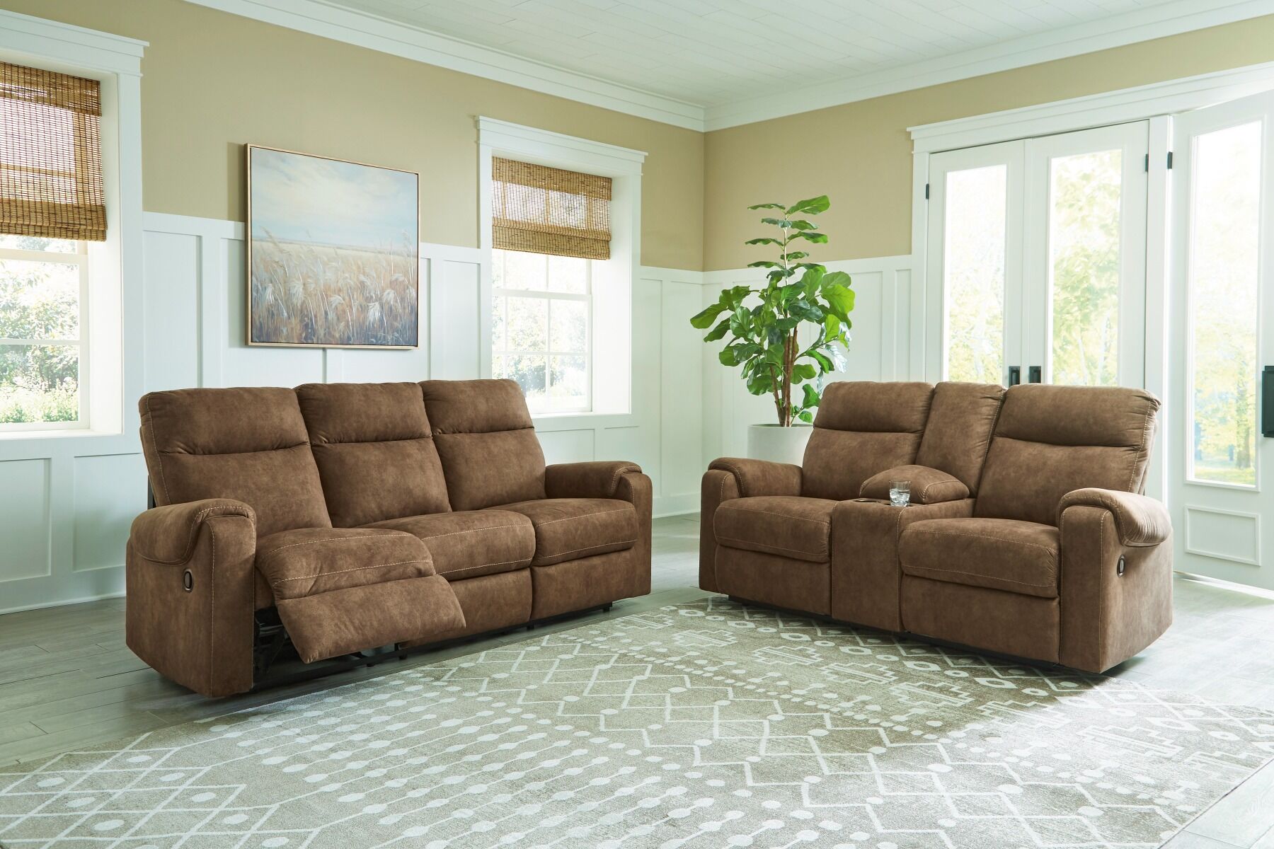 Edenwold Brindle Sofa and Loveseat Set
