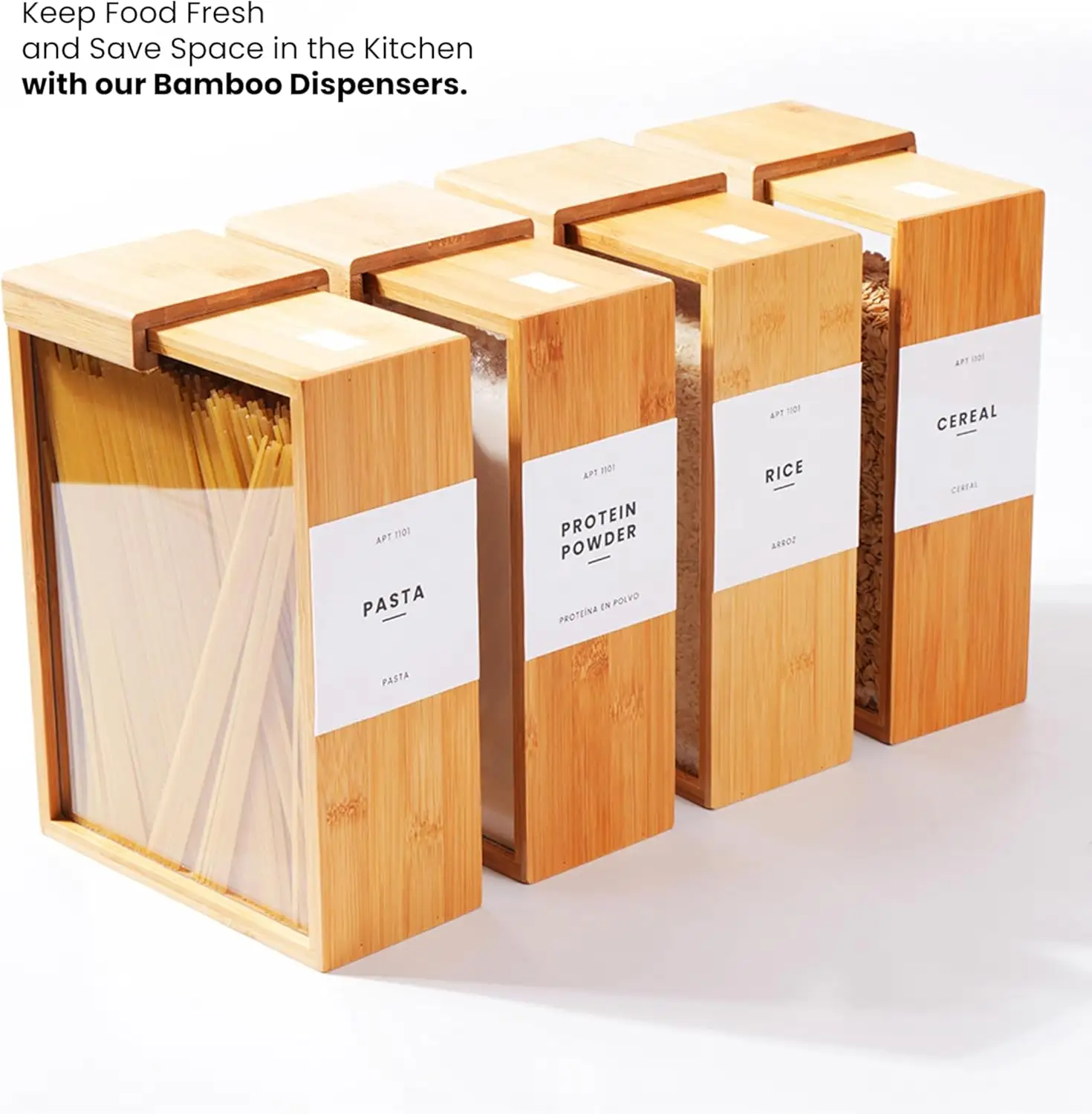 Bamboo Food Dispensers