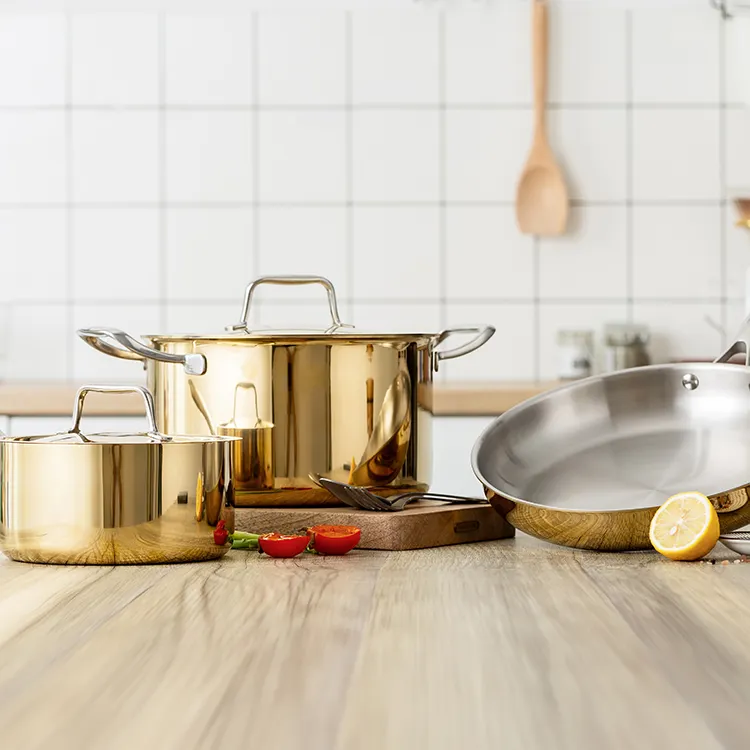 Gold Stainless Steel Stockpot