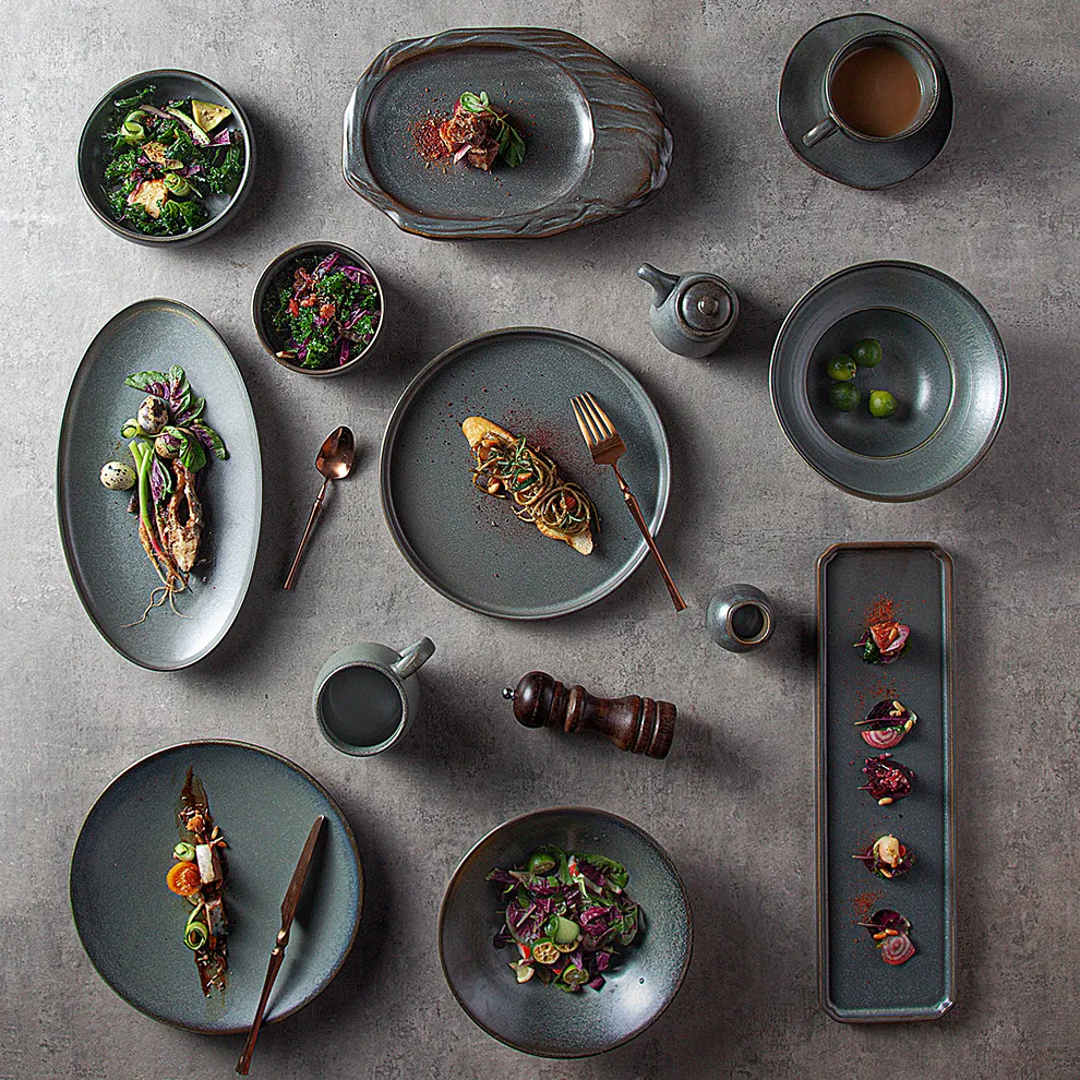 Elegant Grey Dinner Plate