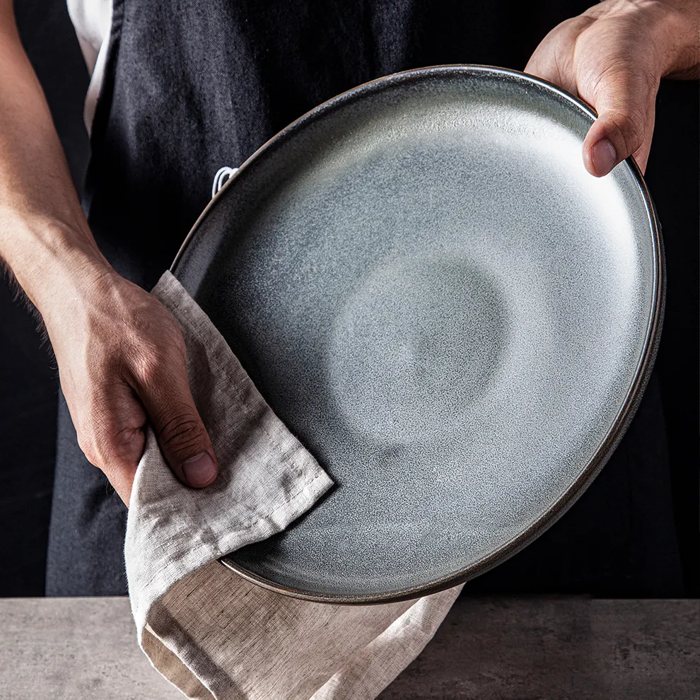 Elegant Grey Dinner Plate