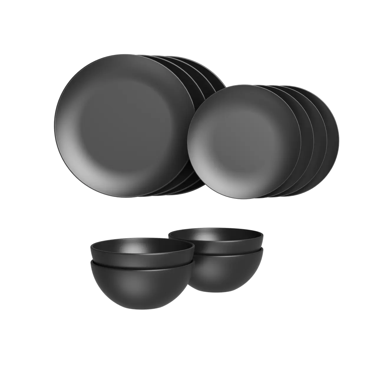 Matte Black Dinnerware Set