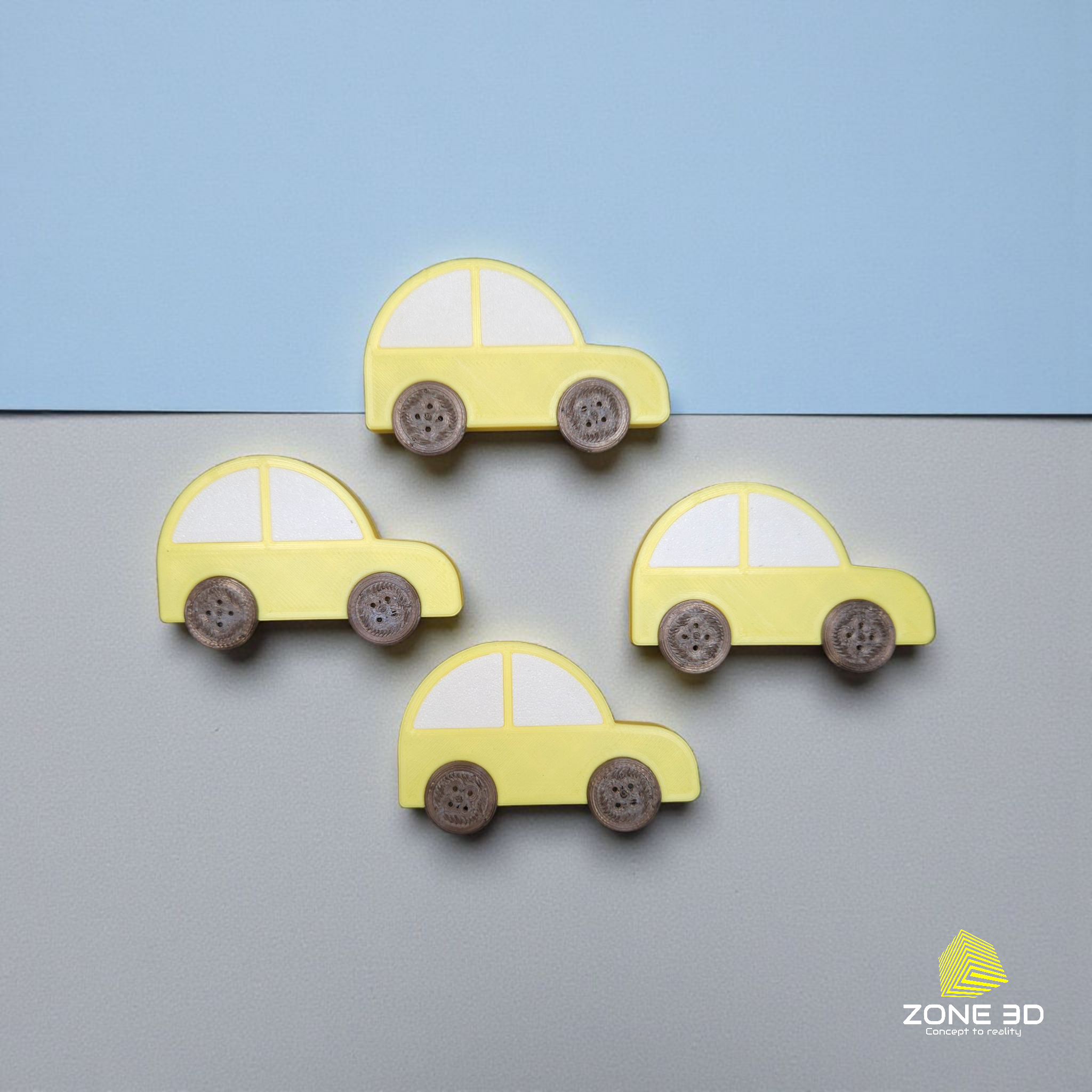 Yellow Toy Car cake topper