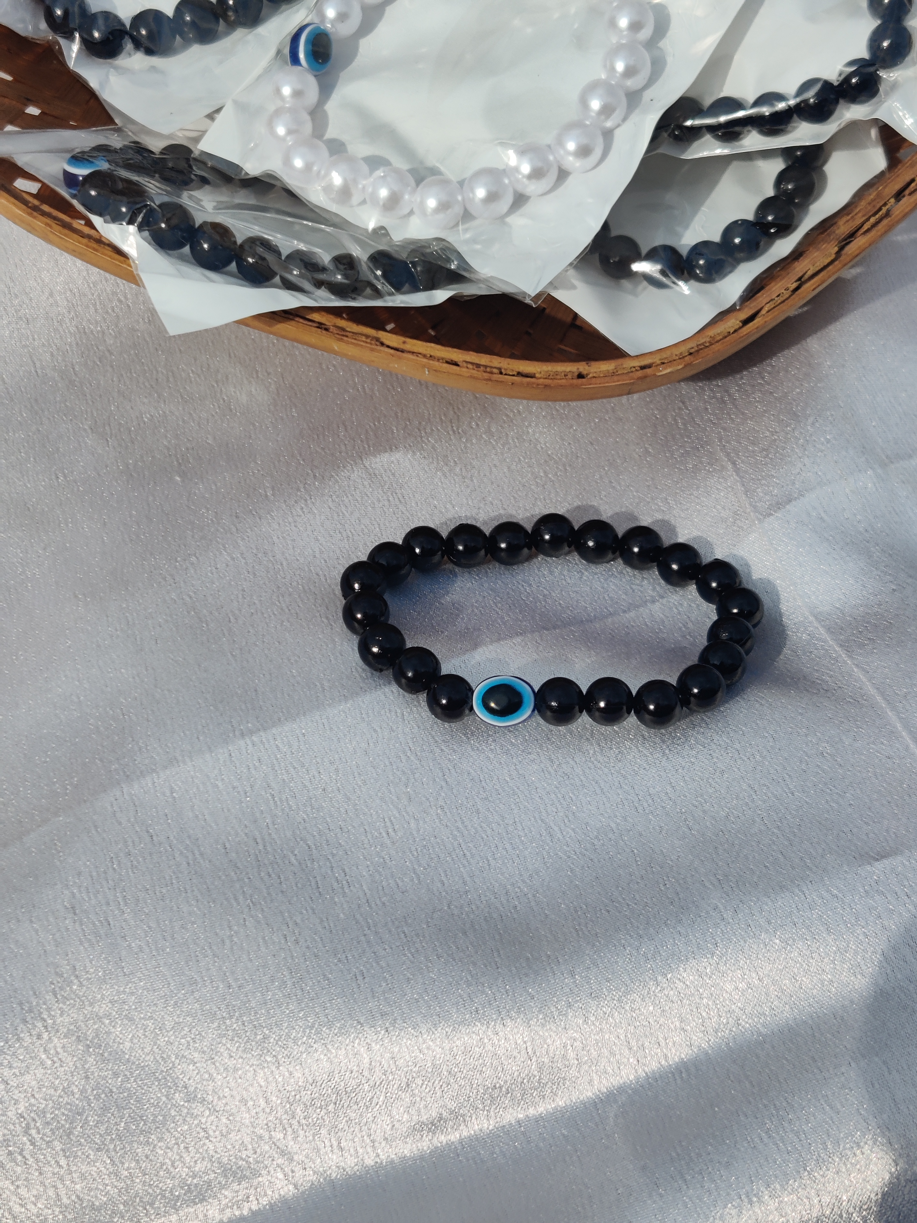 Black Bead Bracelet
