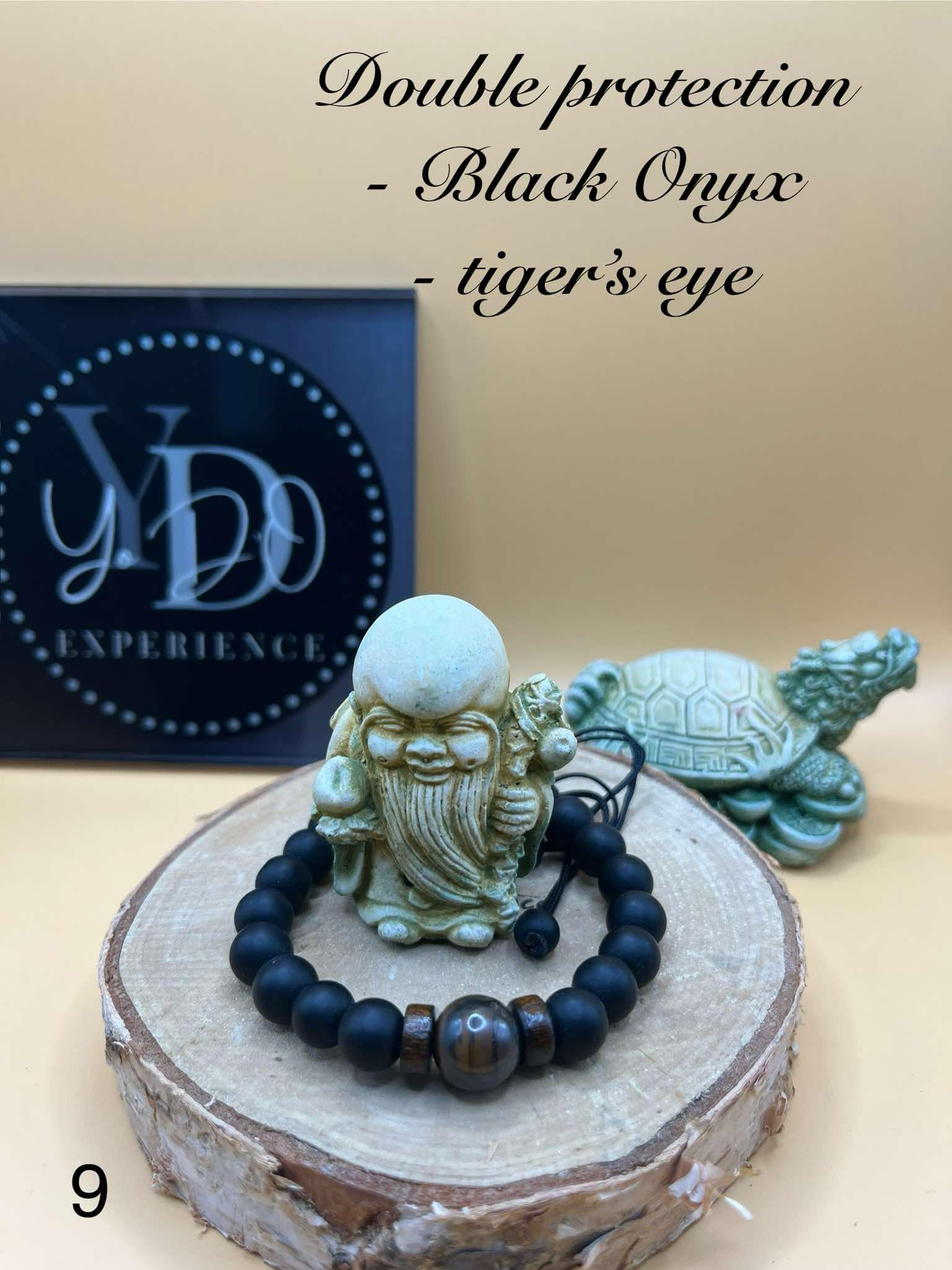 Black Onyx and Tiger's Eye Bracelet