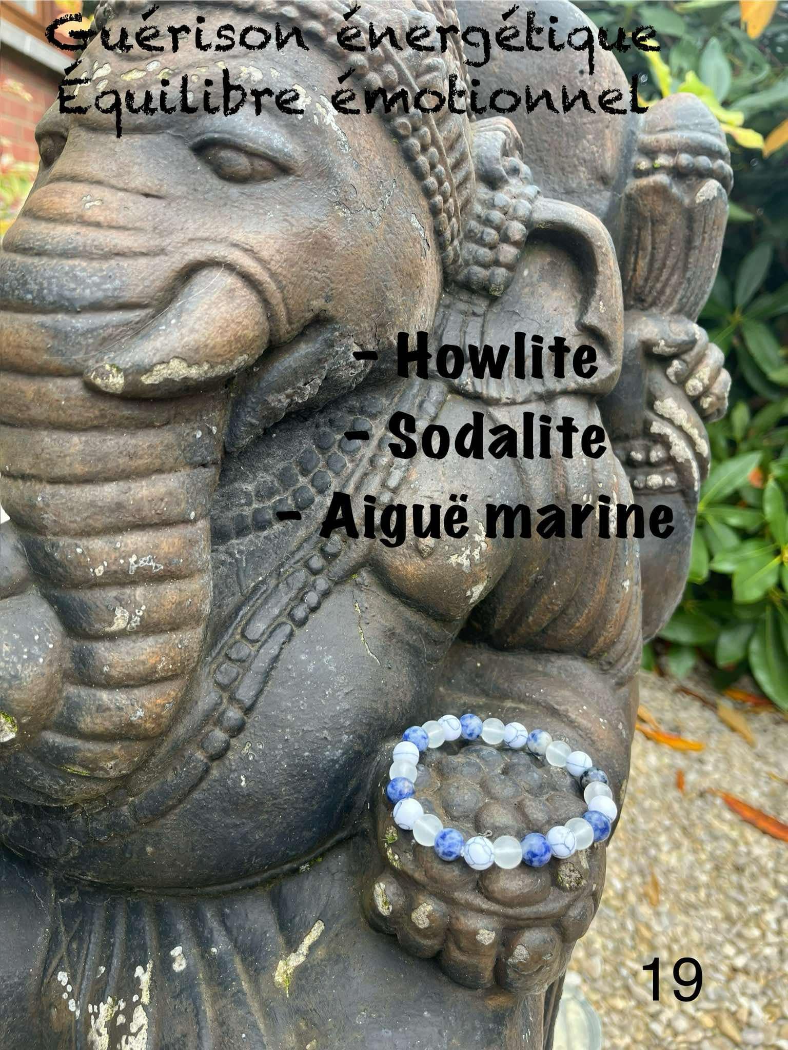 Blue and White Gemstone Bracelet