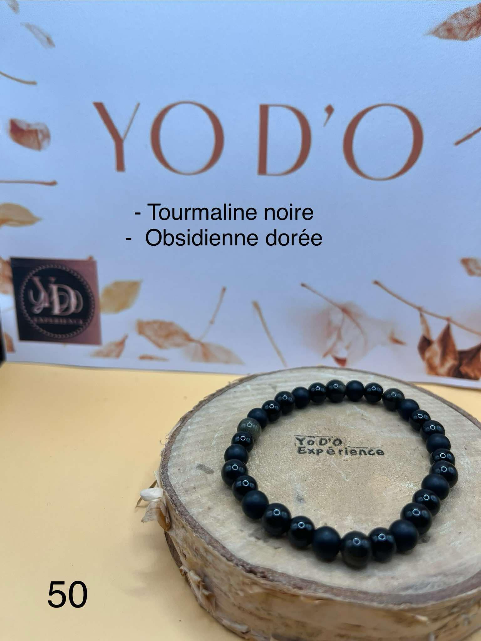 Black Tourmaline and Golden Obsidian Bracelet