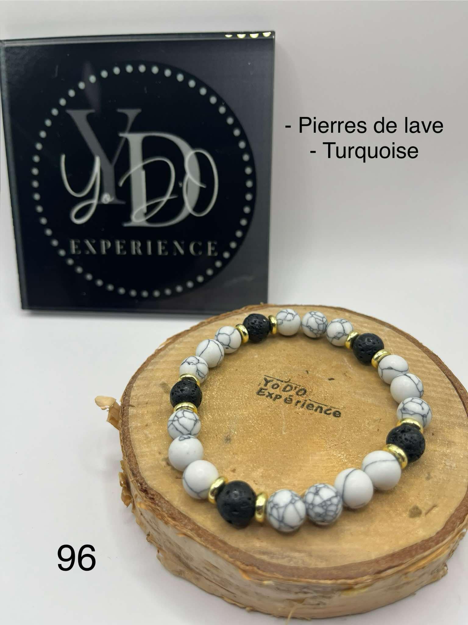 Lava Stone and Turquoise Beaded Bracelet