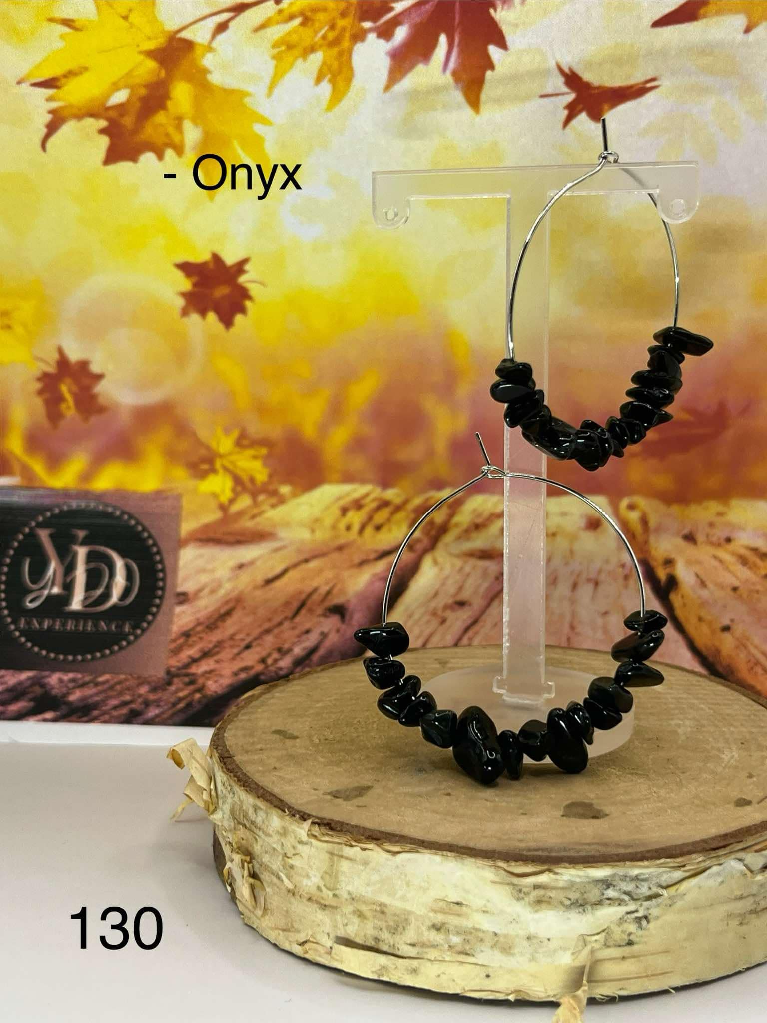 Onyx Hoop Earrings