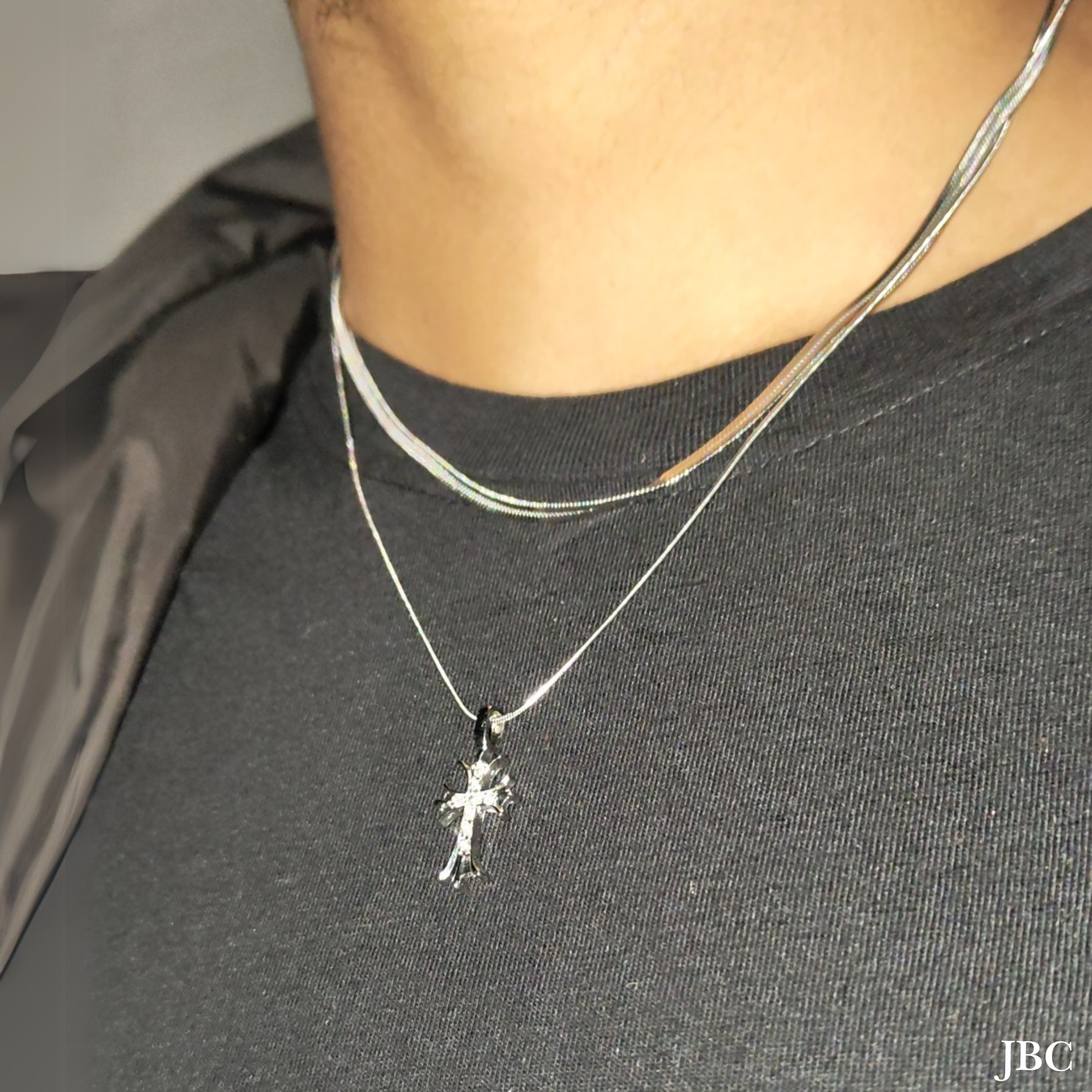 Layered Cross Pendant Necklace