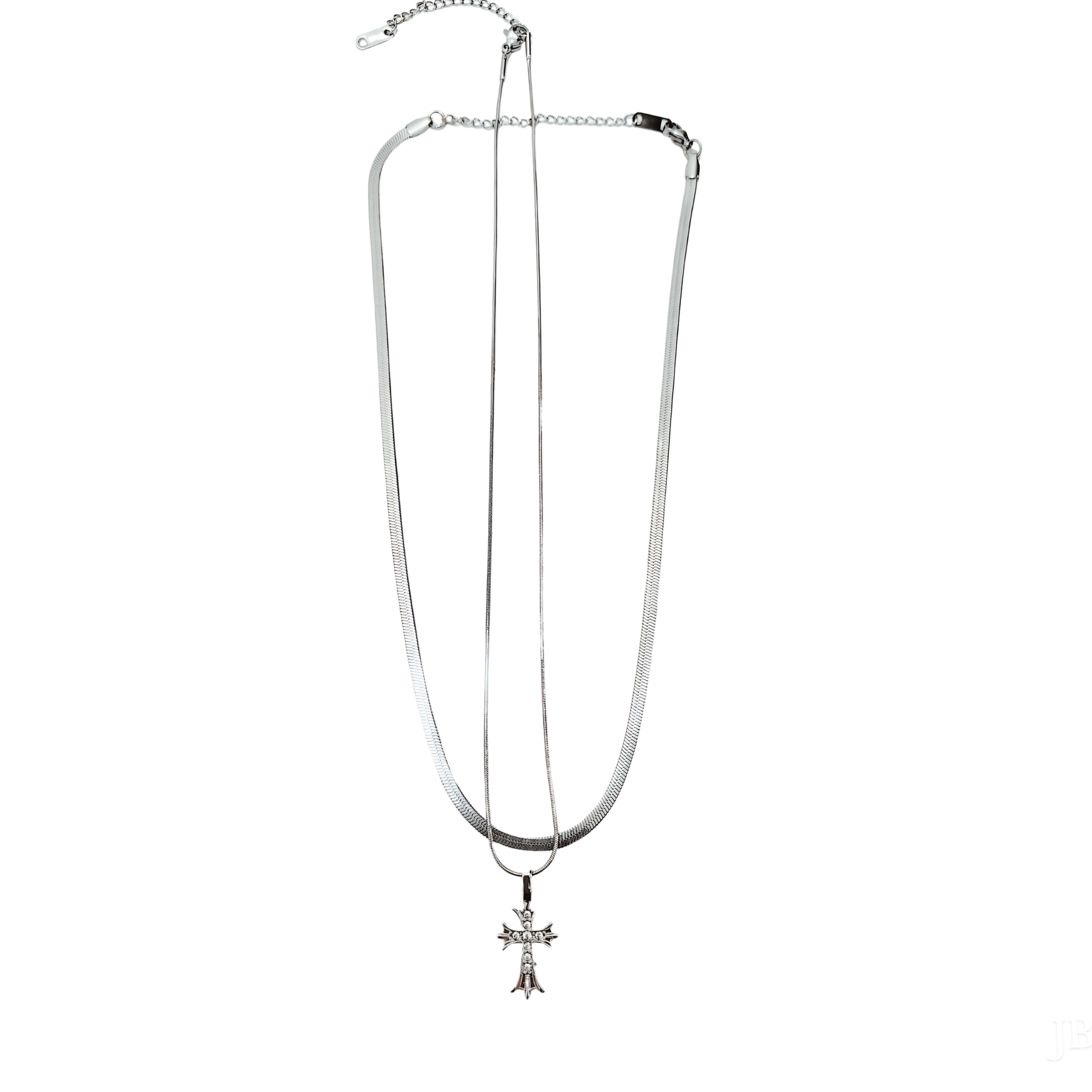 Layered Cross Pendant Necklace